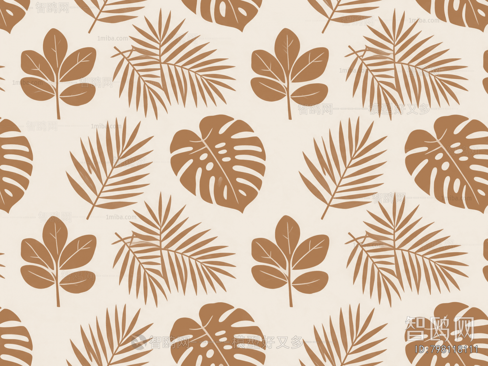 Animal And Plant Pattern Wallpaper