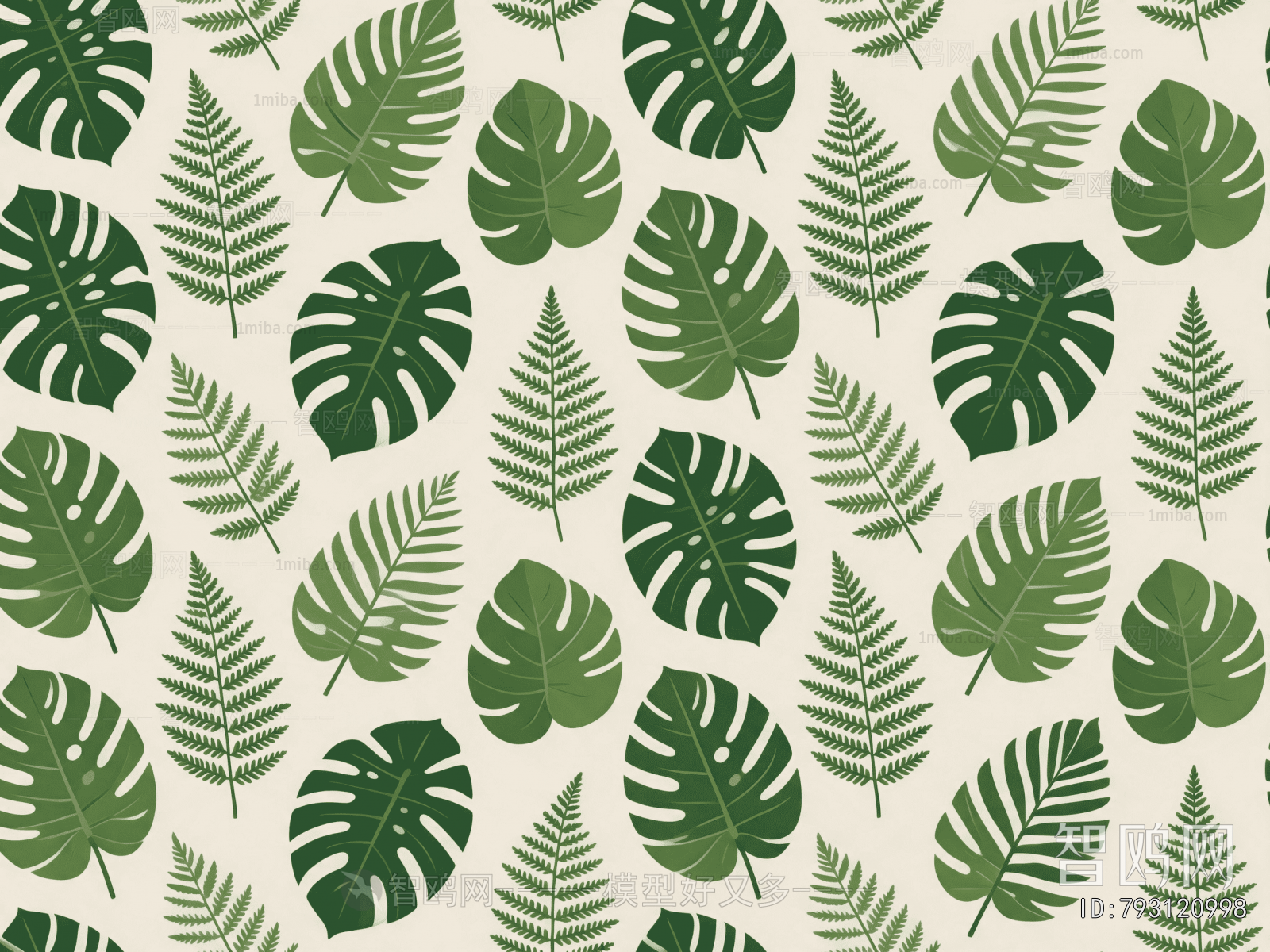 Animal And Plant Pattern Wallpaper