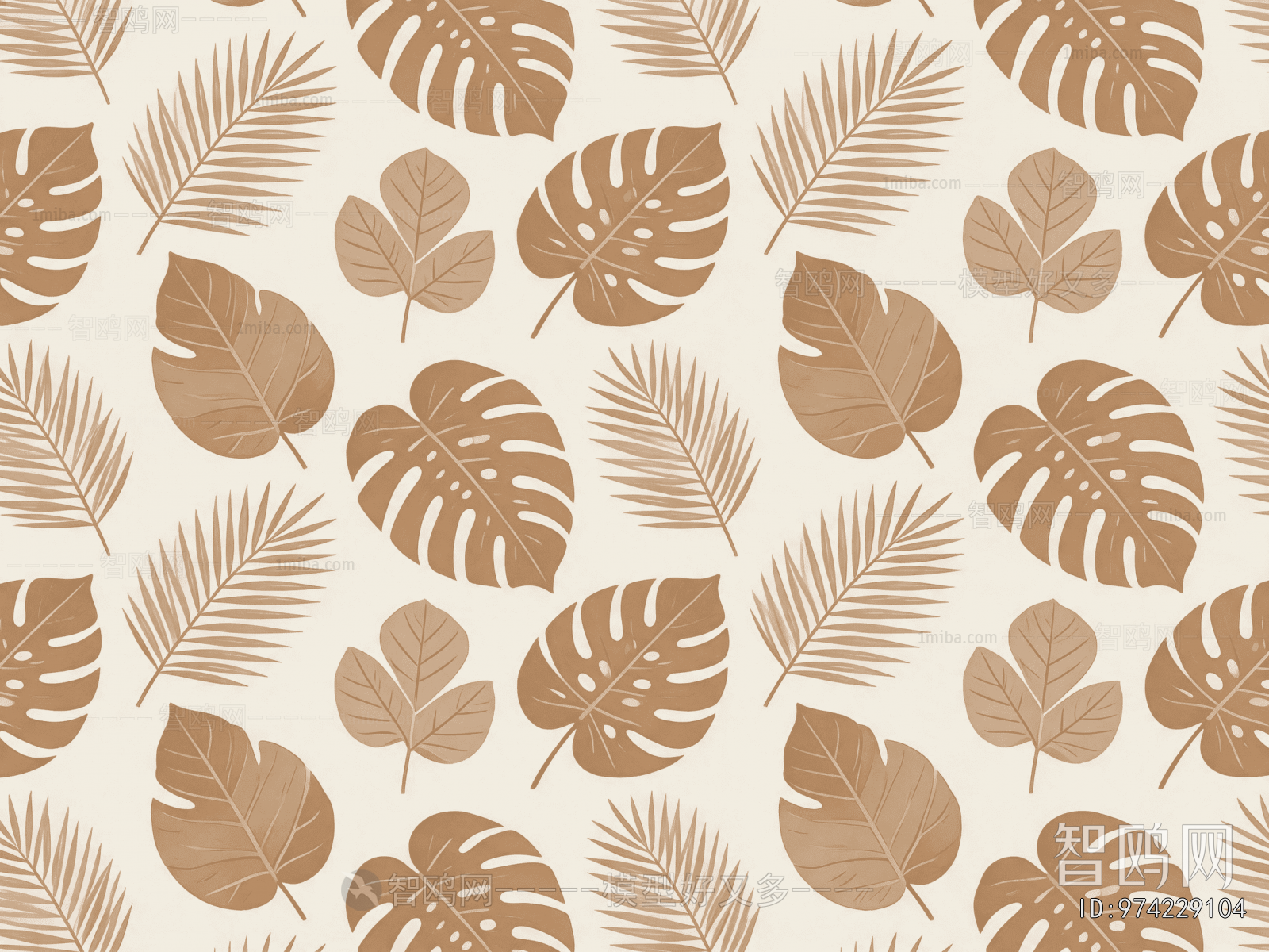 Animal And Plant Pattern Wallpaper