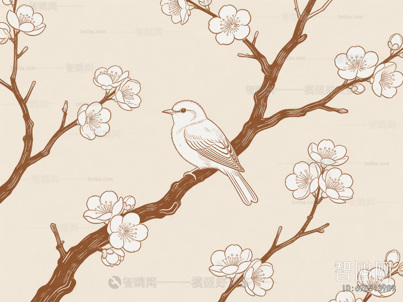 Animal And Plant Pattern Wallpaper