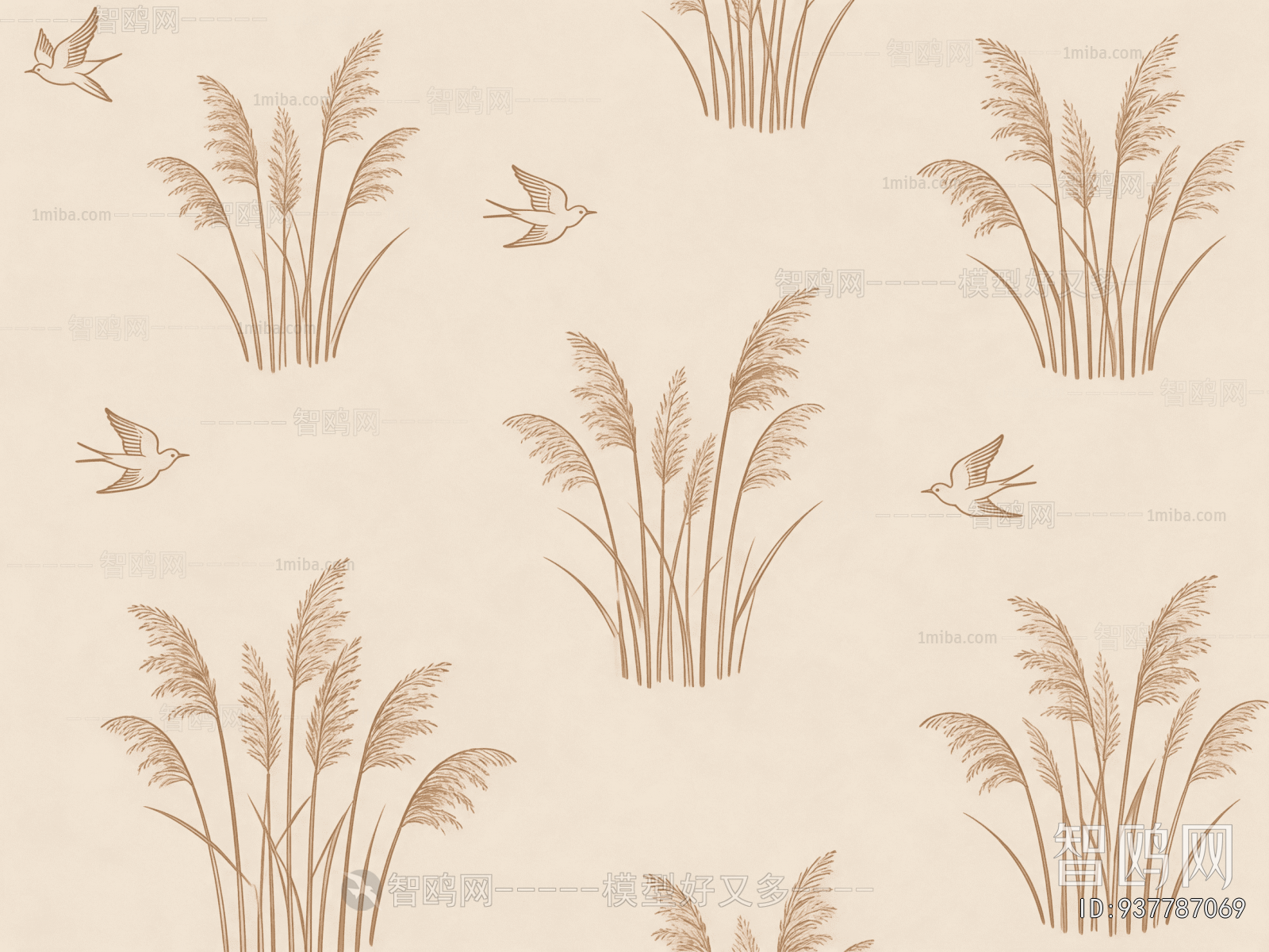 Animal And Plant Pattern Wallpaper