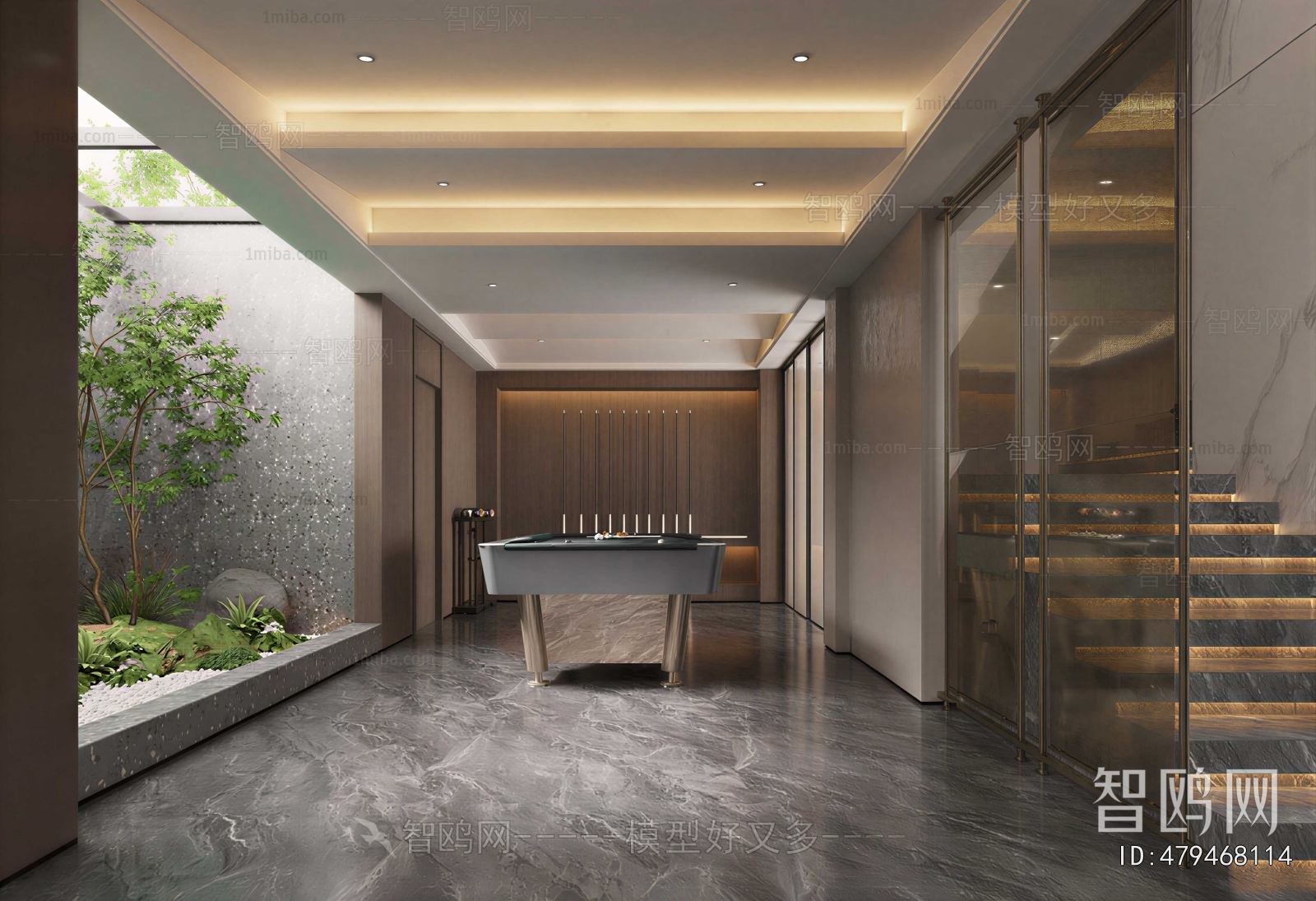 Modern Billiards Room