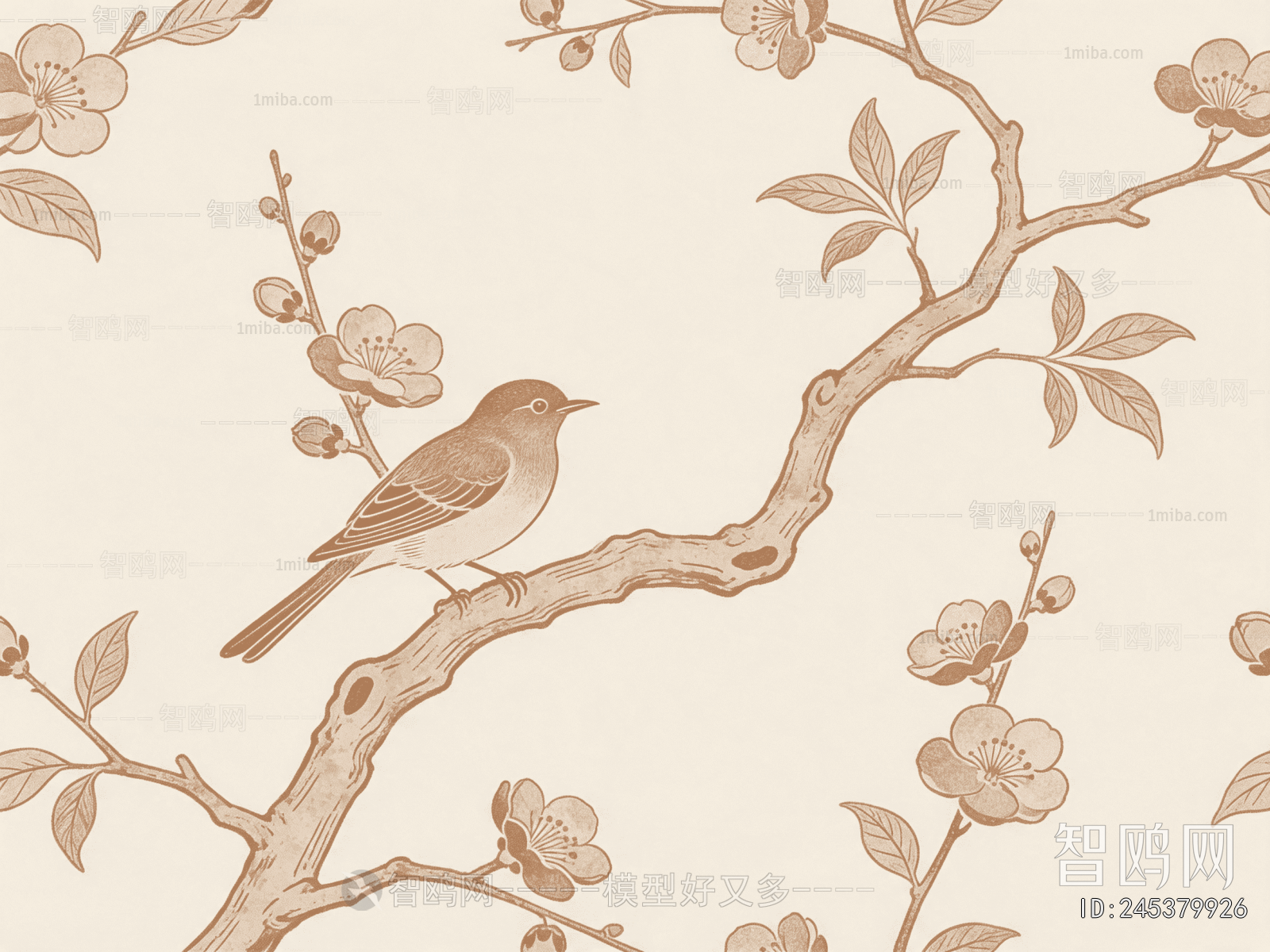 Animal And Plant Pattern Wallpaper