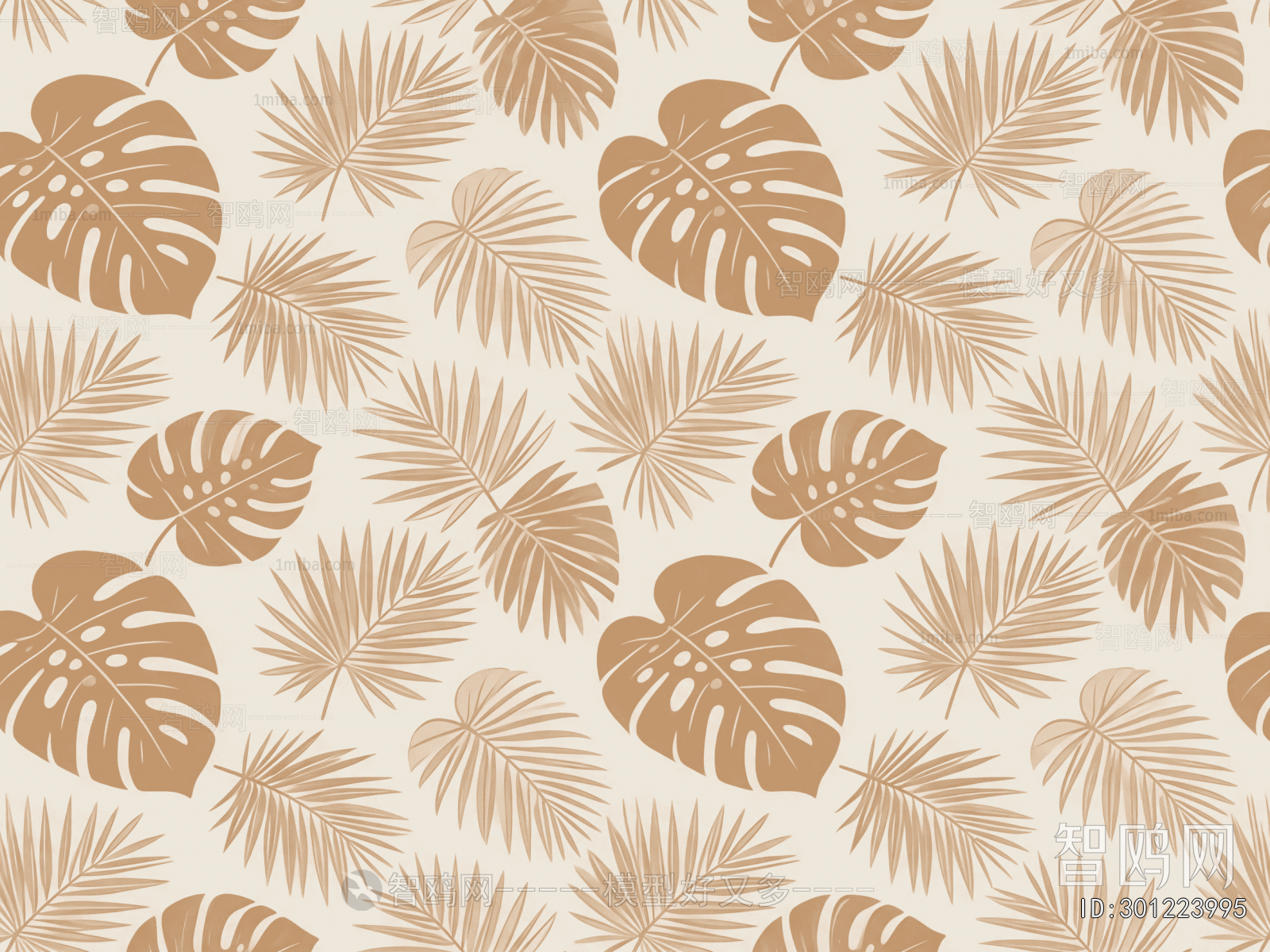 Animal And Plant Pattern Wallpaper