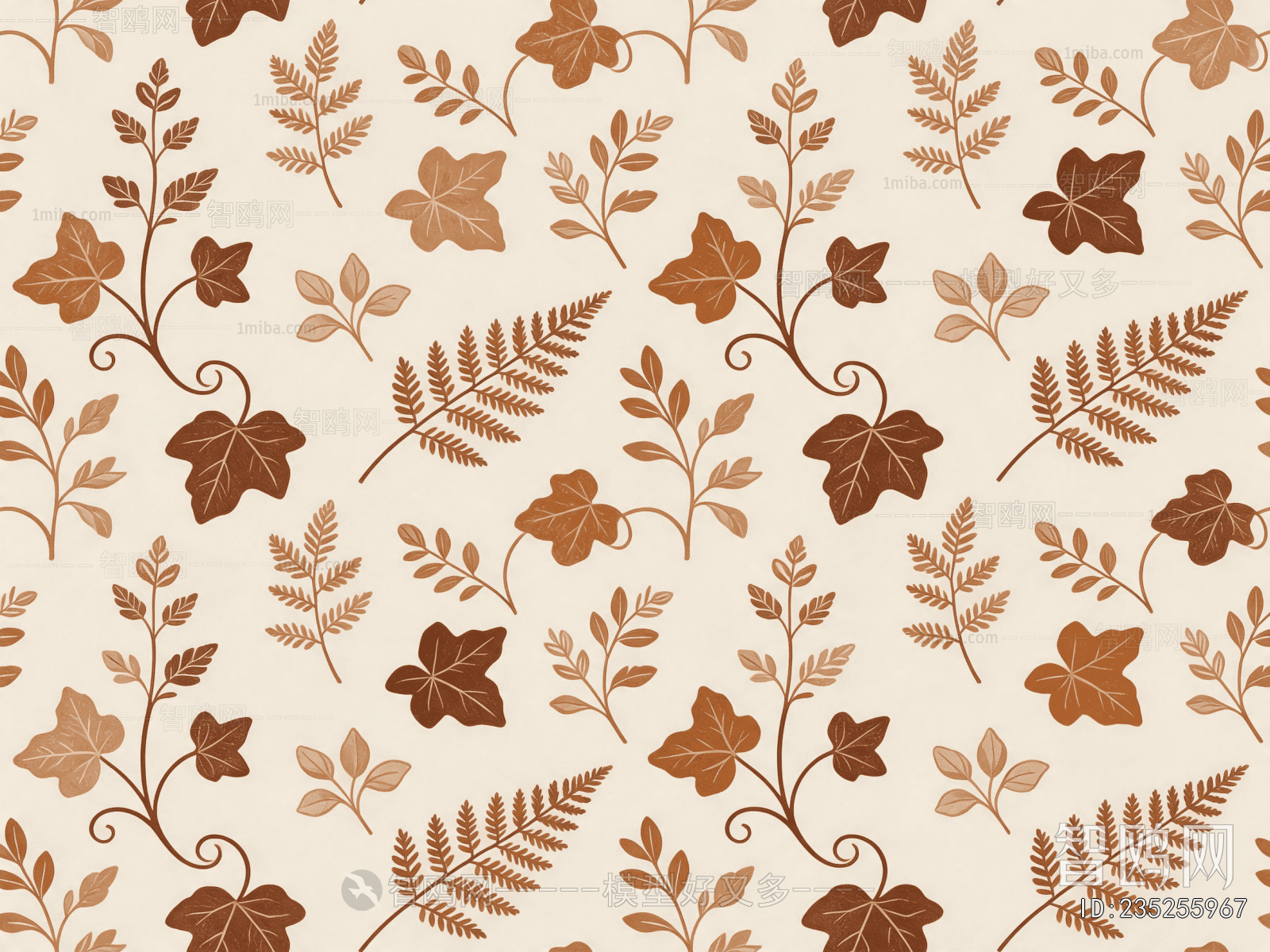 Animal And Plant Pattern Wallpaper