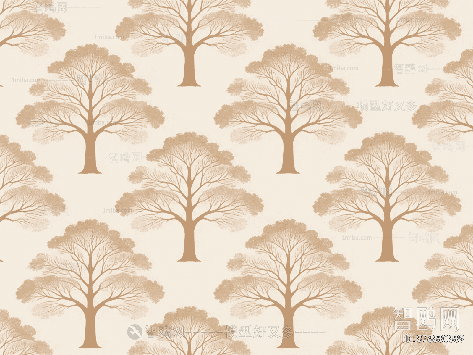 Animal And Plant Pattern Wallpaper