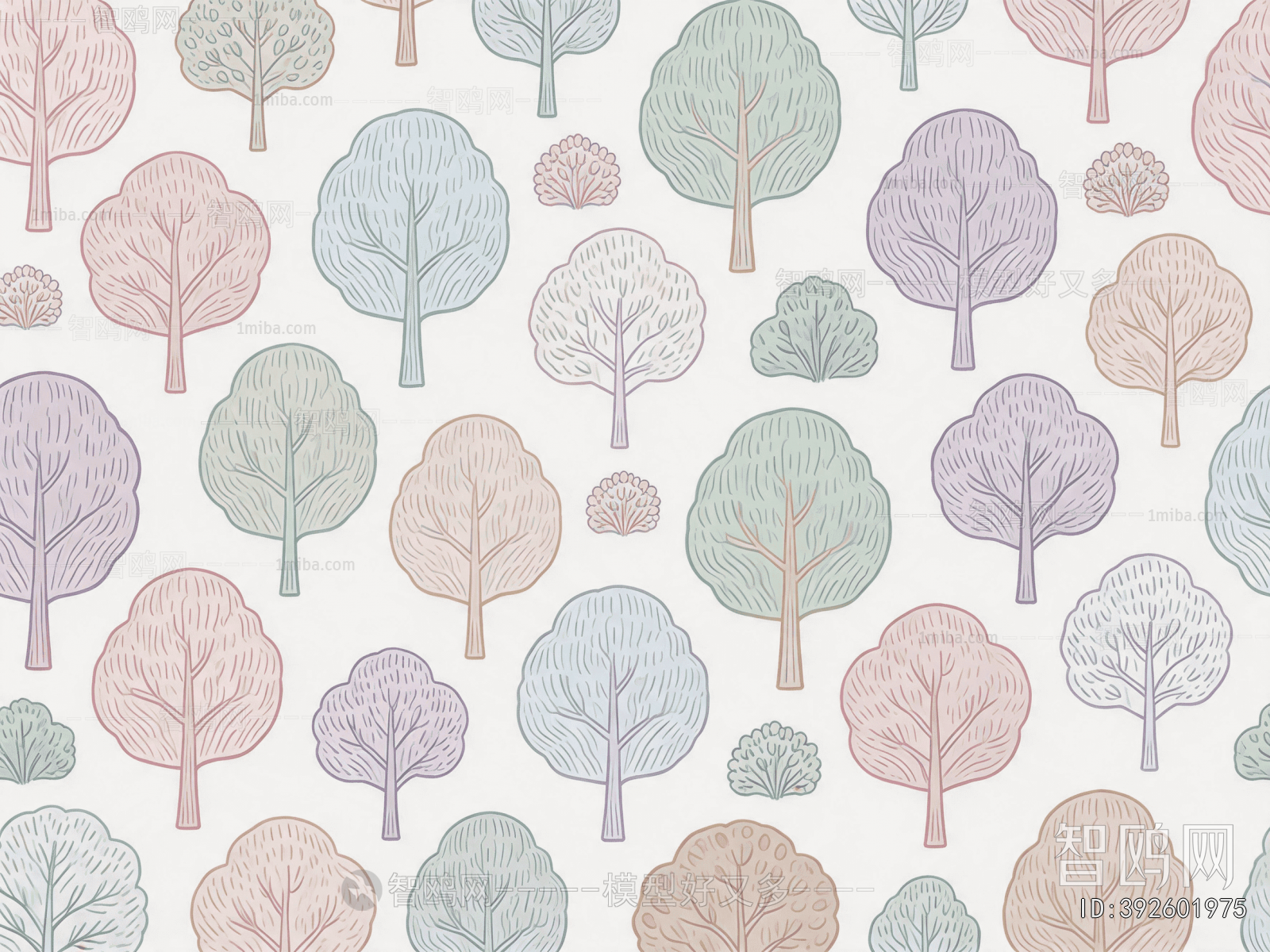 Animal And Plant Pattern Wallpaper