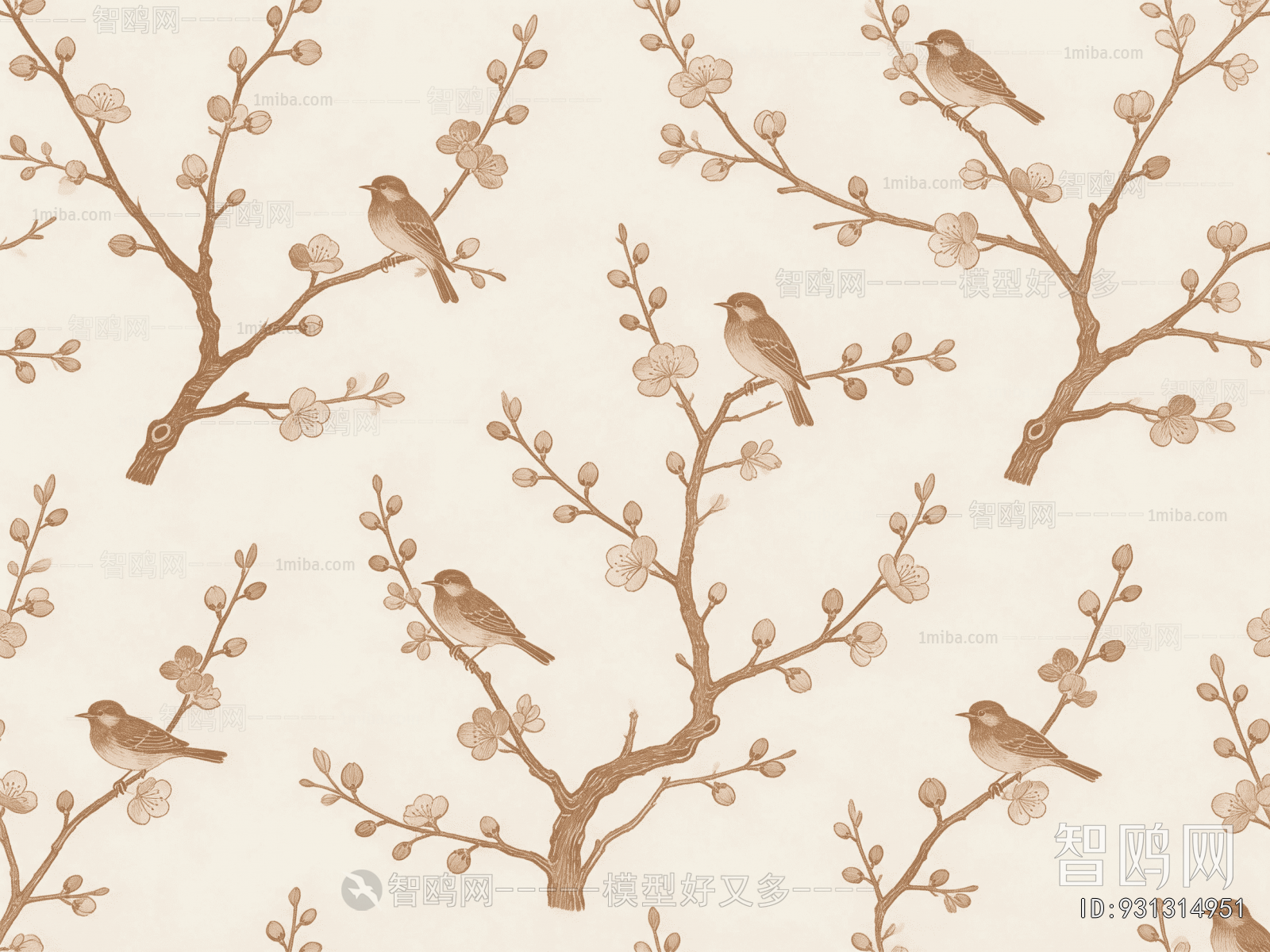 Animal And Plant Pattern Wallpaper