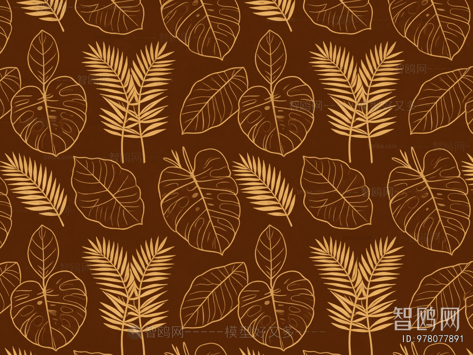 Animal And Plant Pattern Wallpaper