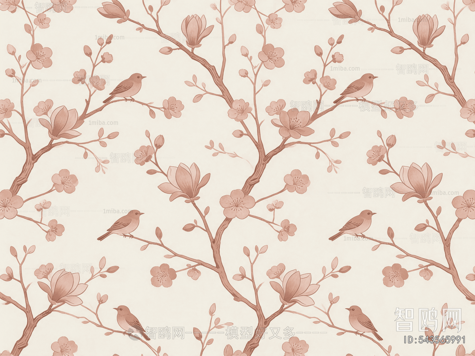 Animal And Plant Pattern Wallpaper