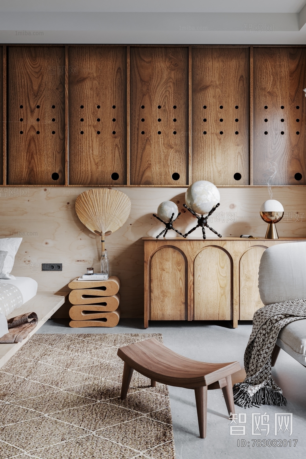 Wabi-sabi Style Bedroom
