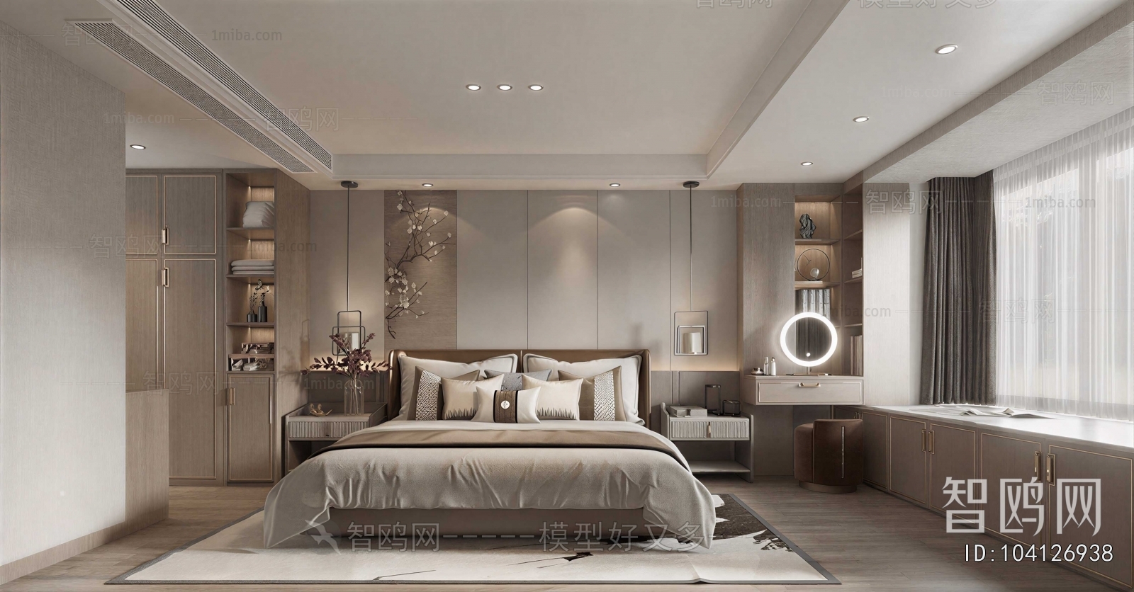 New Chinese Style Bedroom