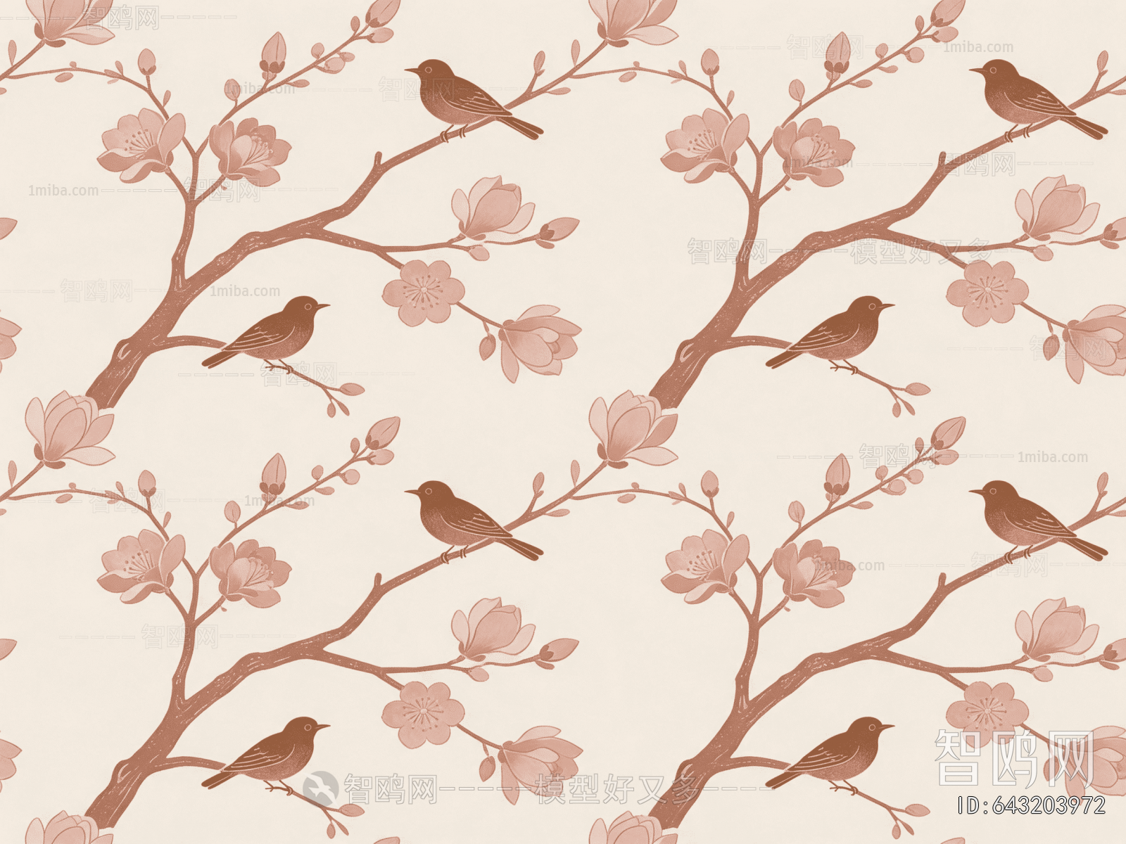 Animal And Plant Pattern Wallpaper