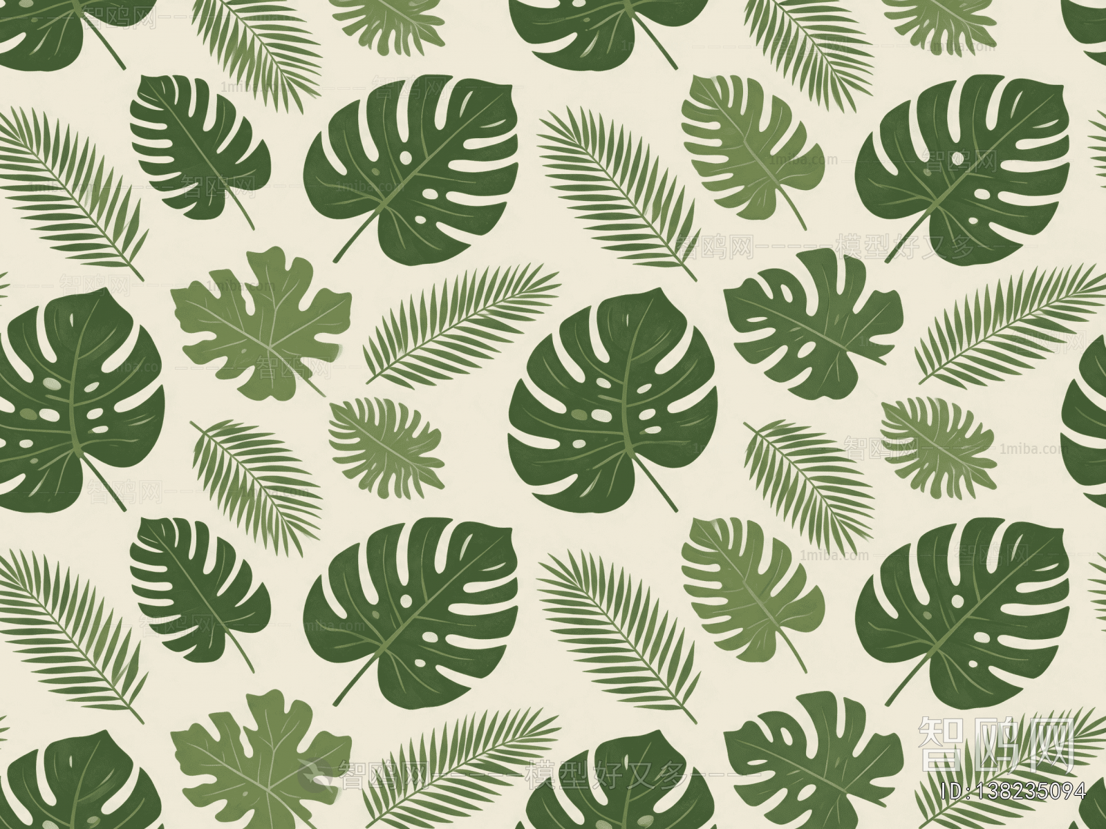 Animal And Plant Pattern Wallpaper