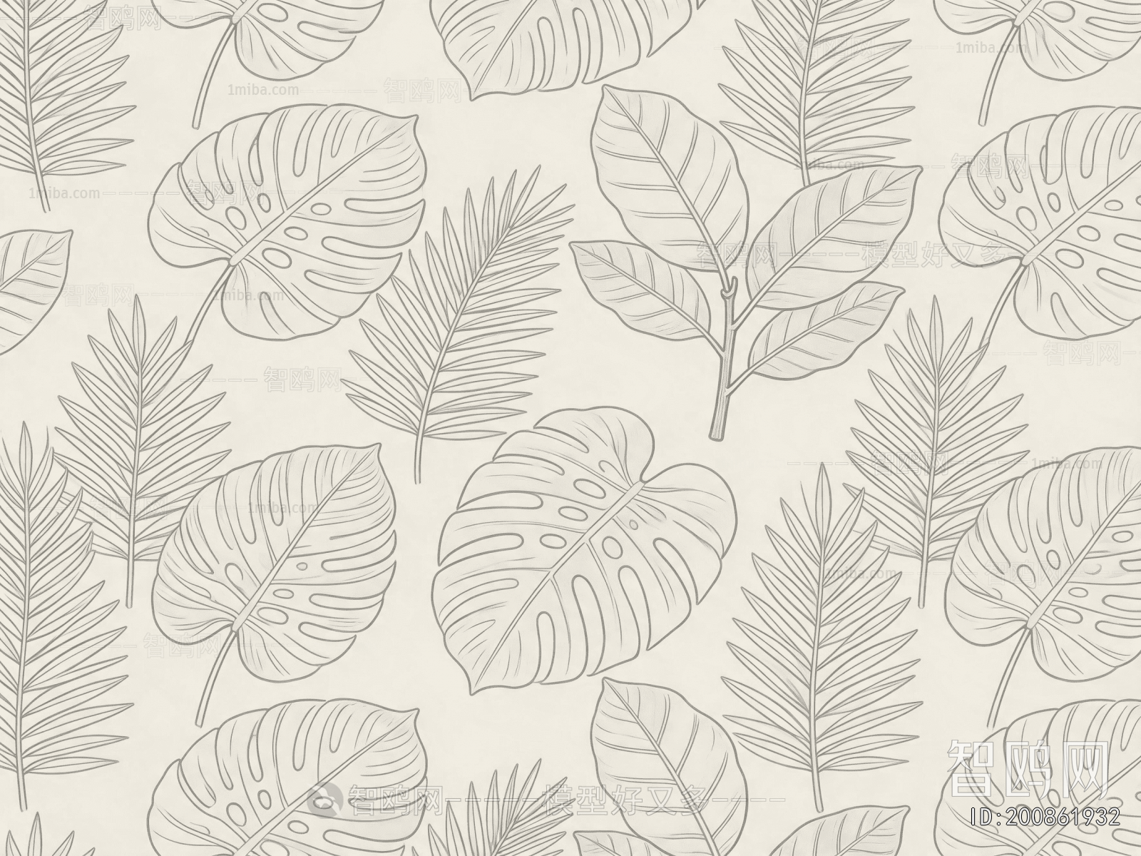 Animal And Plant Pattern Wallpaper