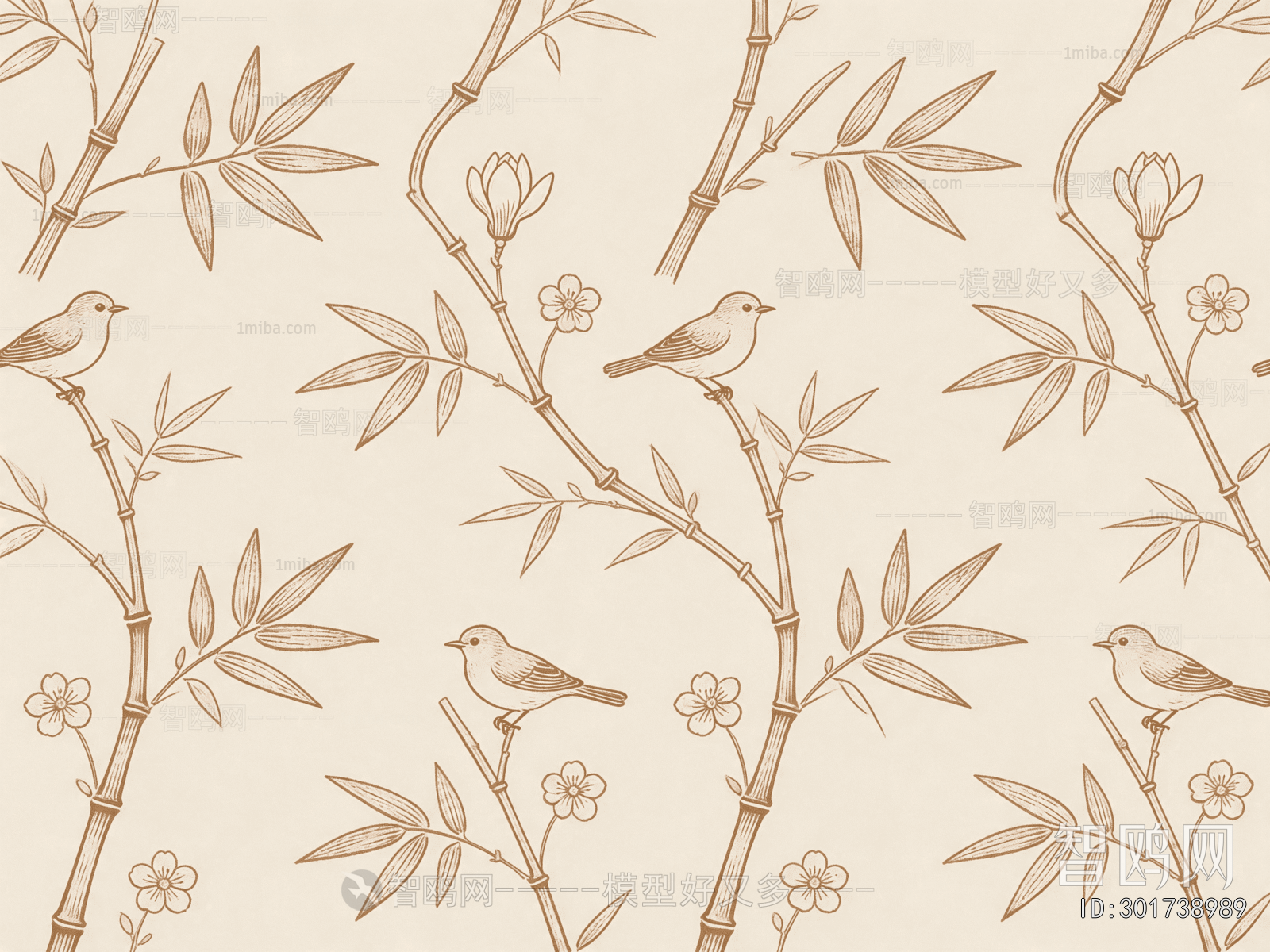 Animal And Plant Pattern Wallpaper