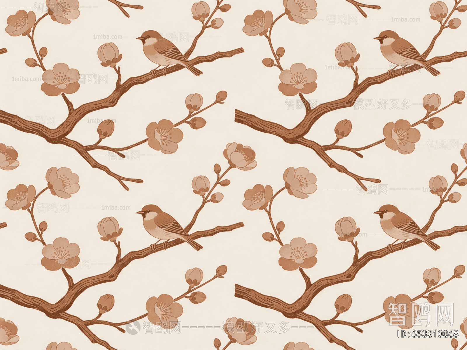 Animal And Plant Pattern Wallpaper