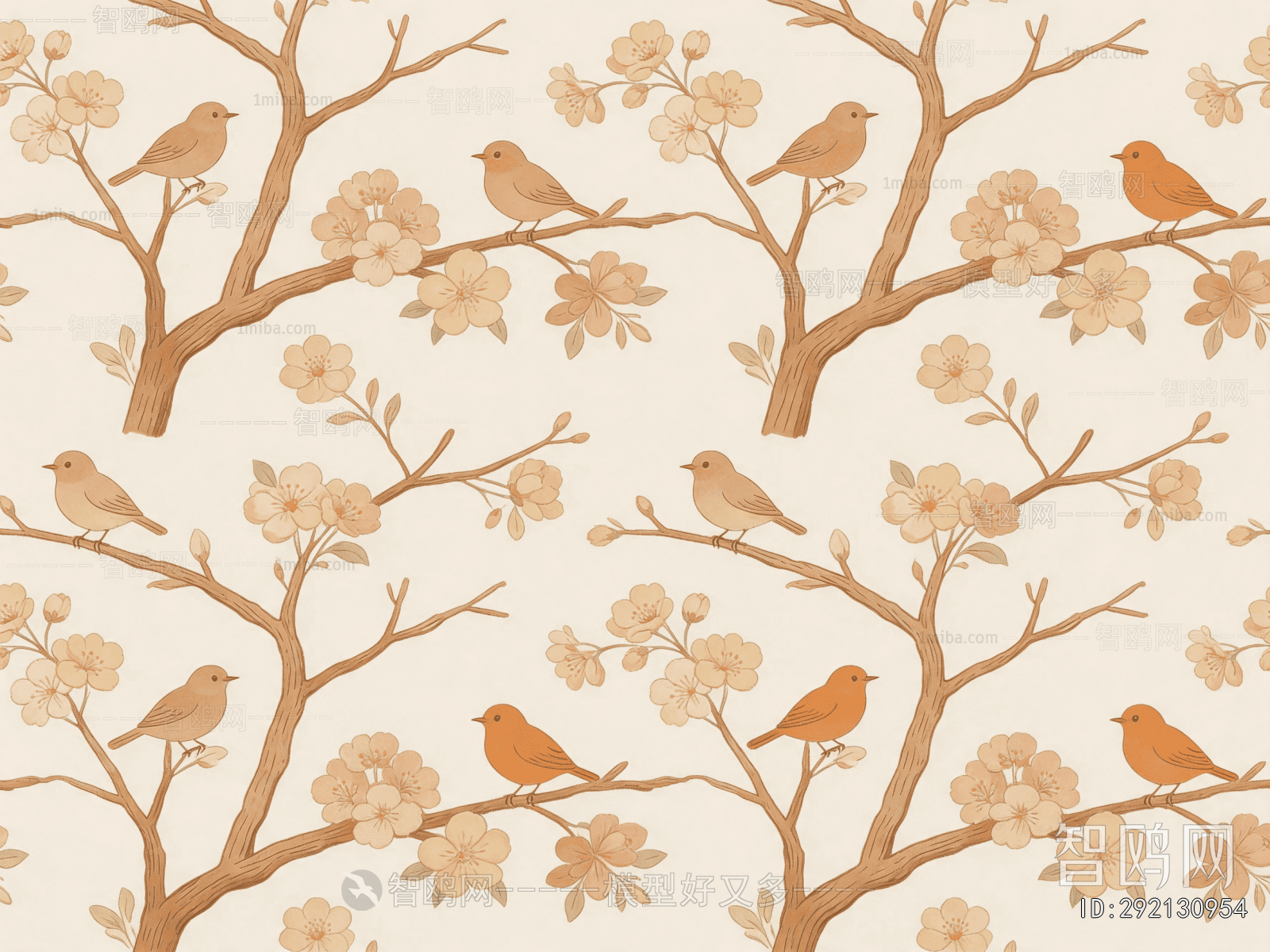 Animal And Plant Pattern Wallpaper