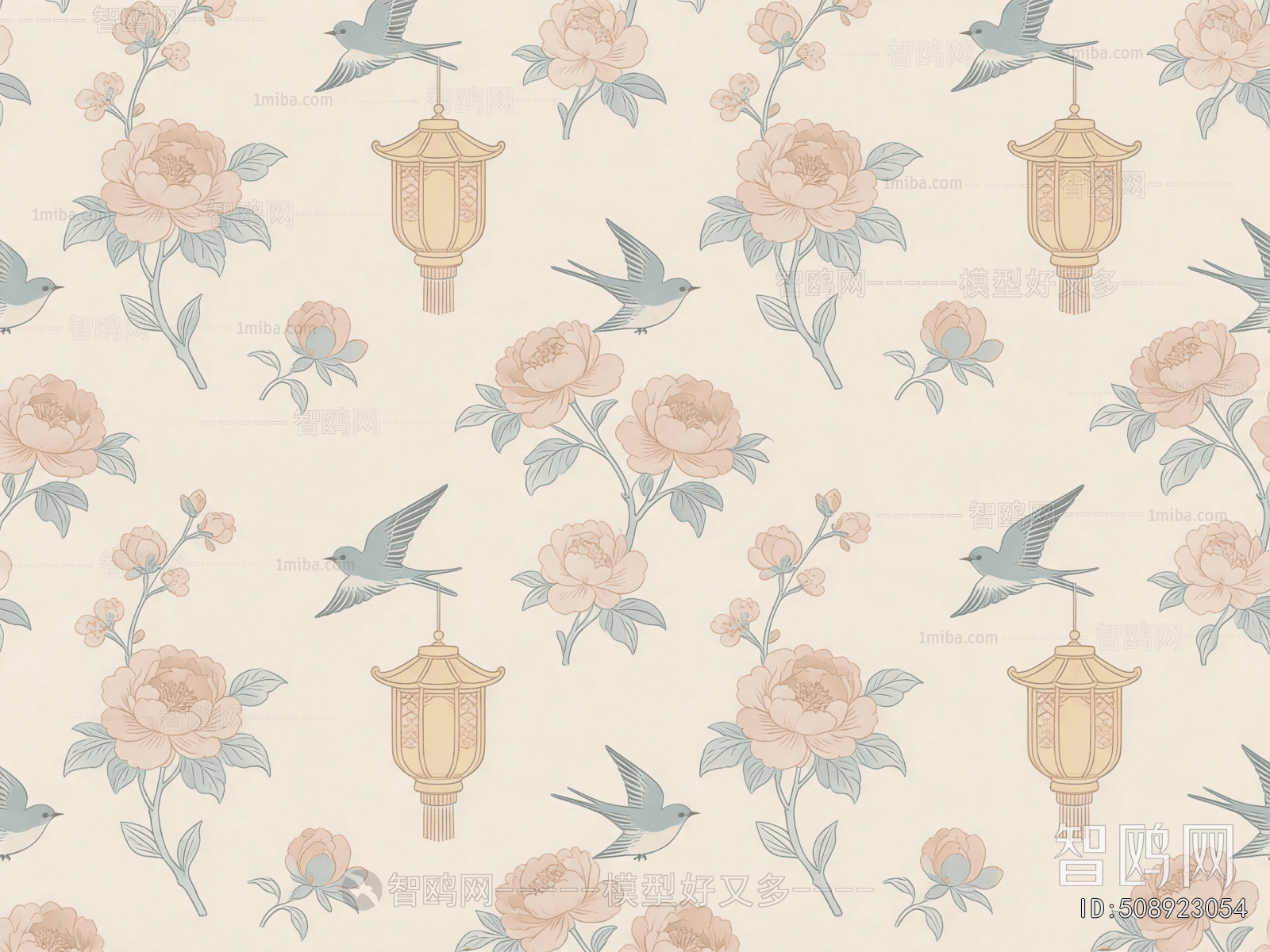 Animal And Plant Pattern Wallpaper