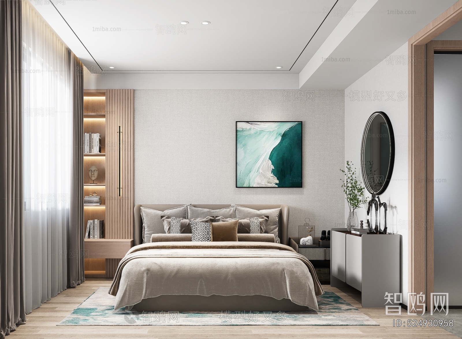 New Chinese Style Bedroom