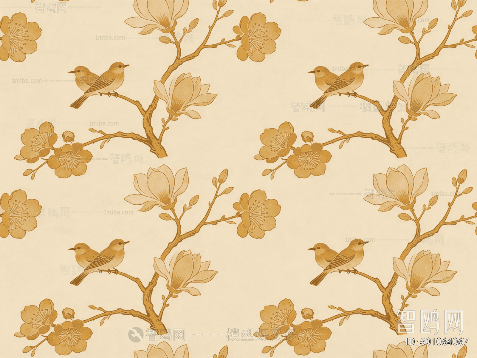 Animal And Plant Pattern Wallpaper