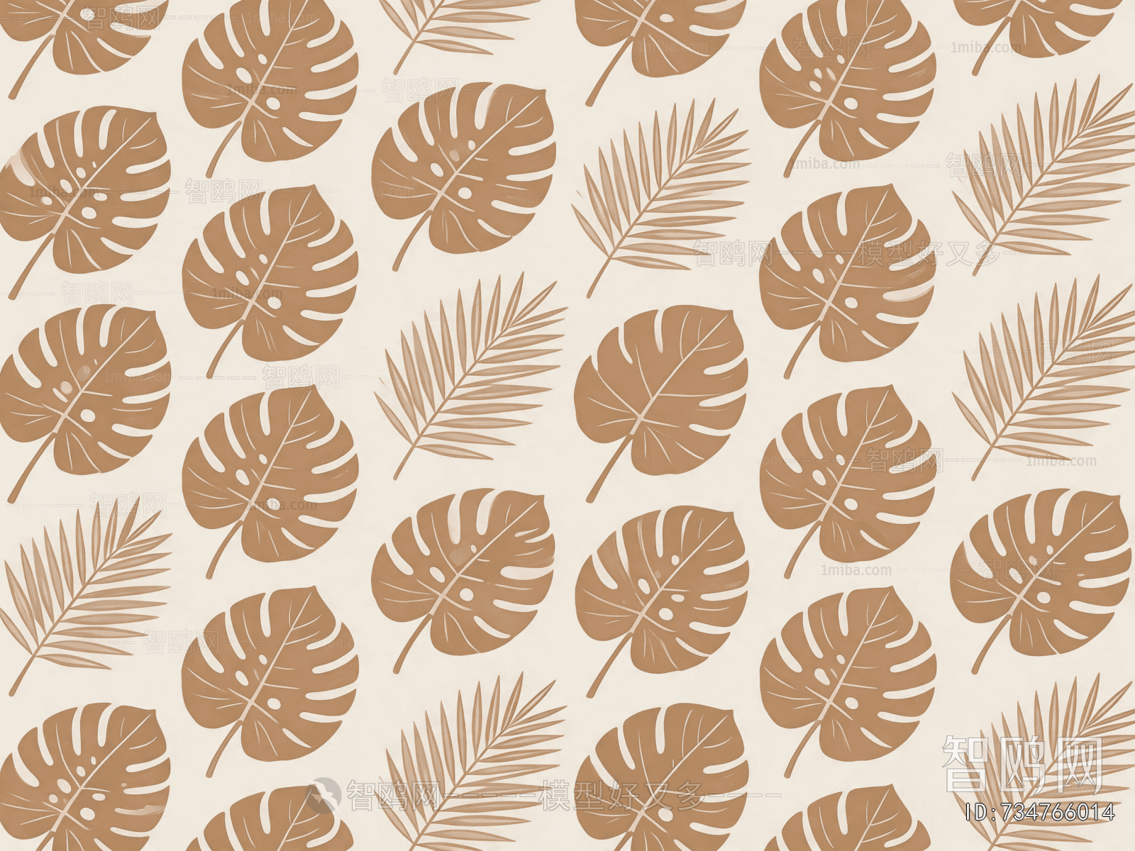 Animal And Plant Pattern Wallpaper