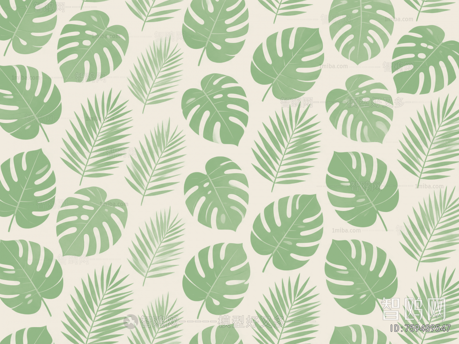 Animal And Plant Pattern Wallpaper