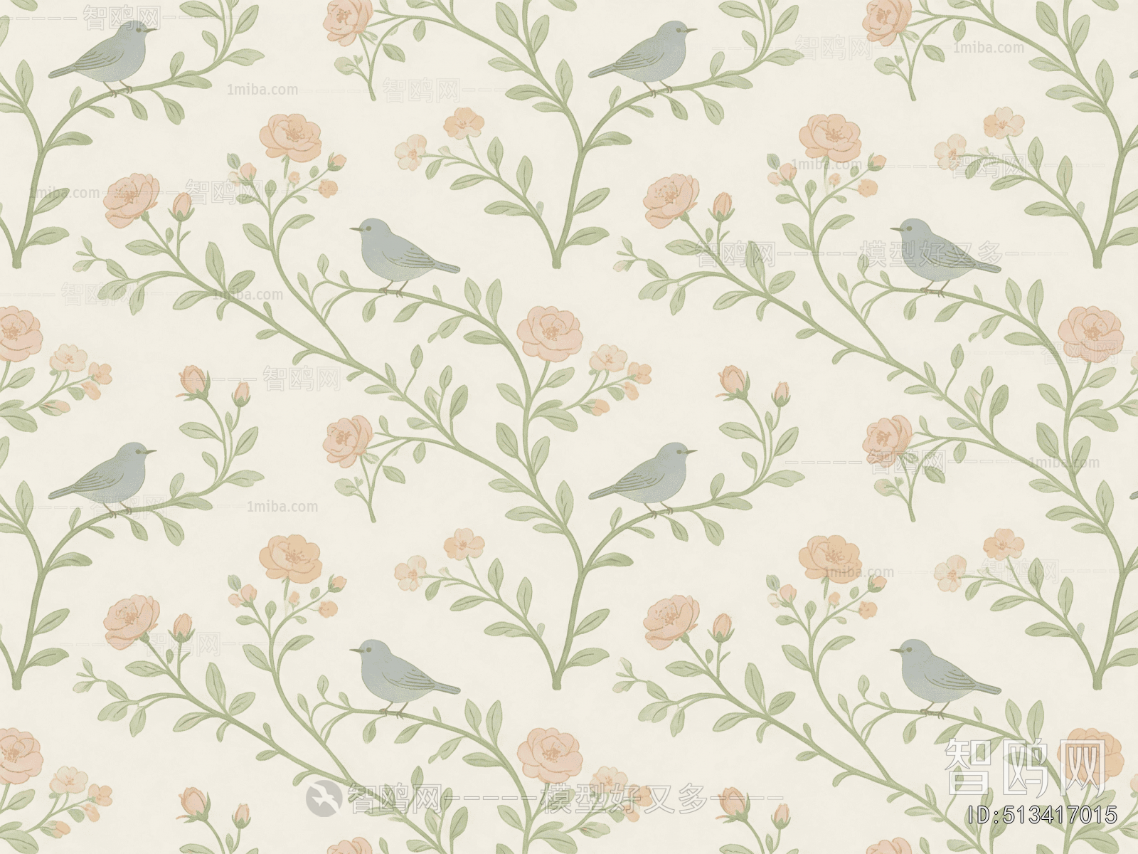Animal And Plant Pattern Wallpaper