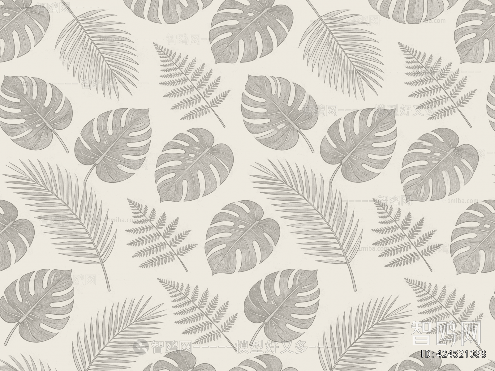 Animal And Plant Pattern Wallpaper