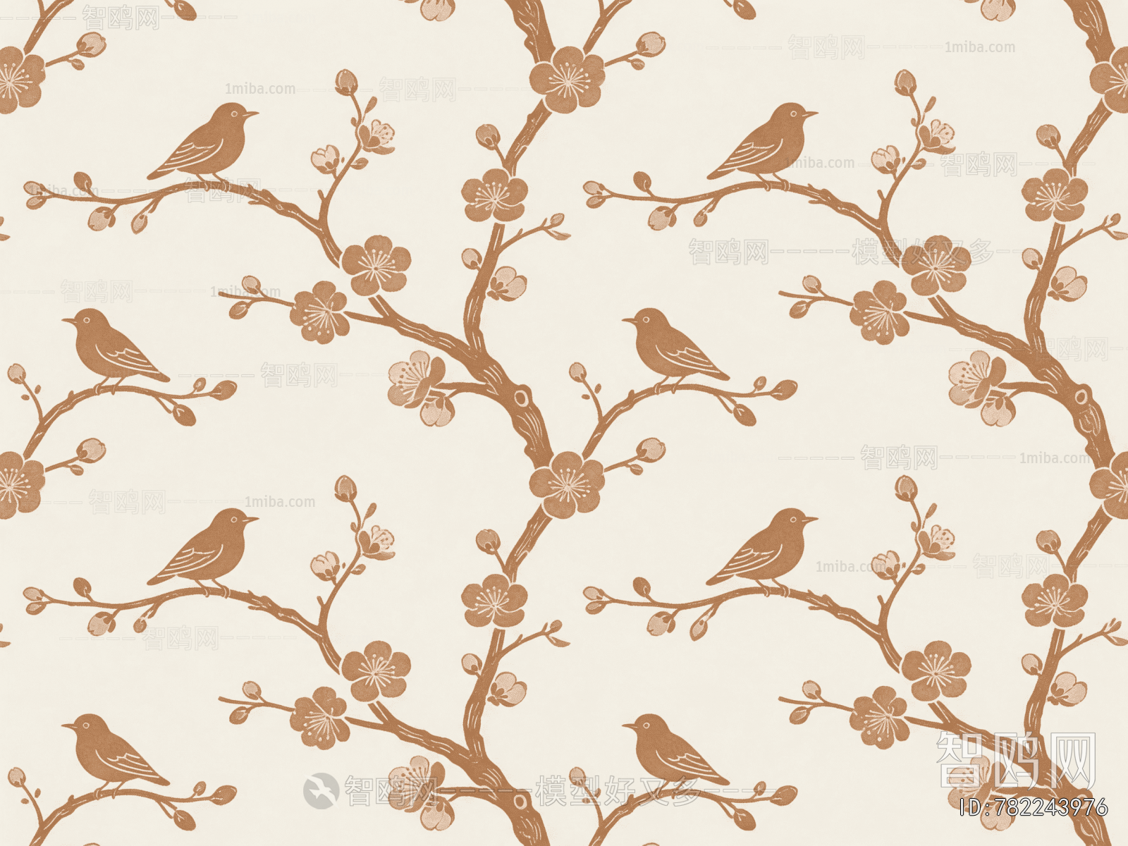 Animal And Plant Pattern Wallpaper
