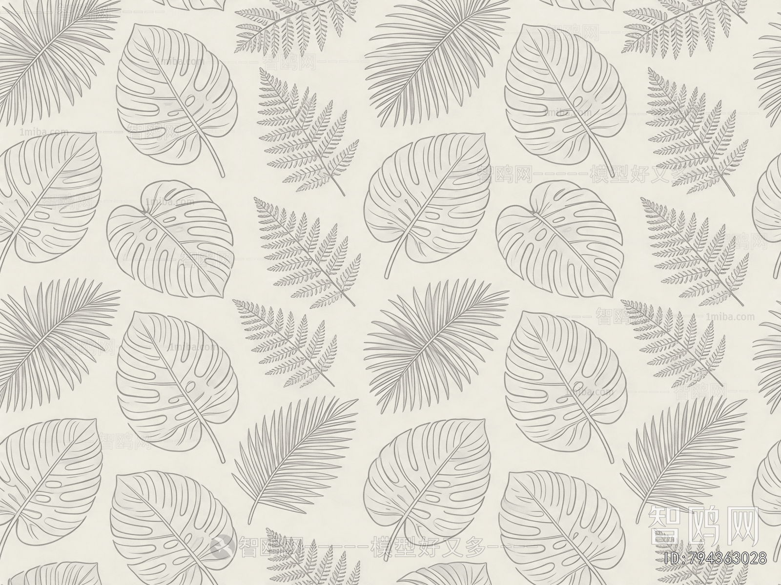 Animal And Plant Pattern Wallpaper