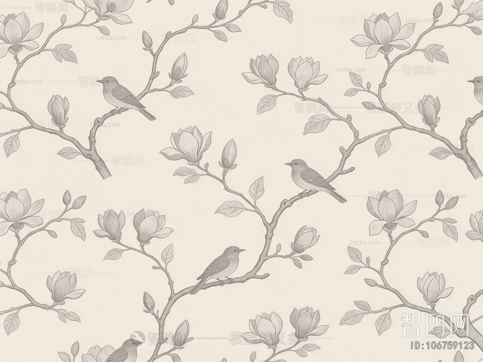 Animal And Plant Pattern Wallpaper