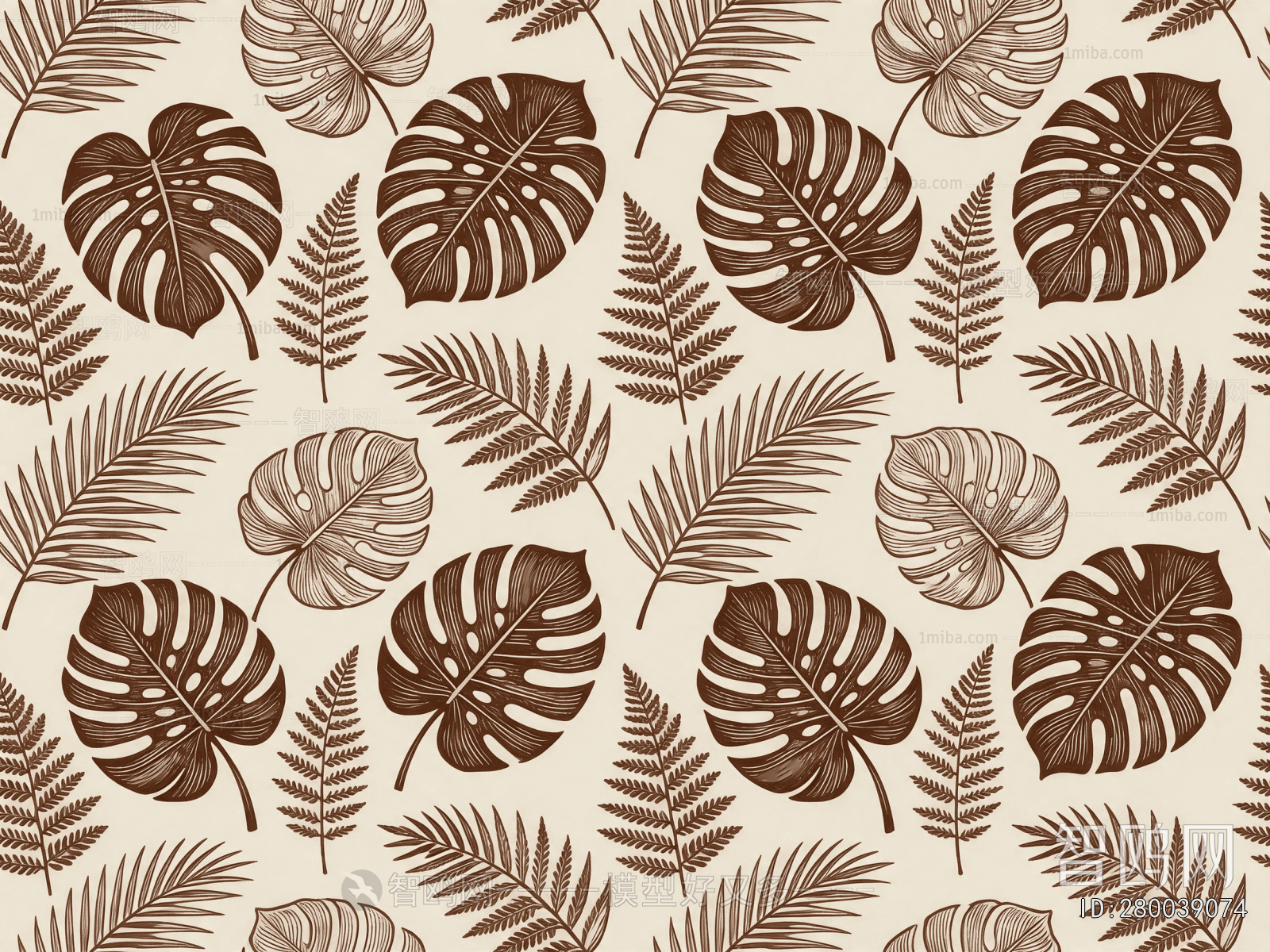 Animal And Plant Pattern Wallpaper