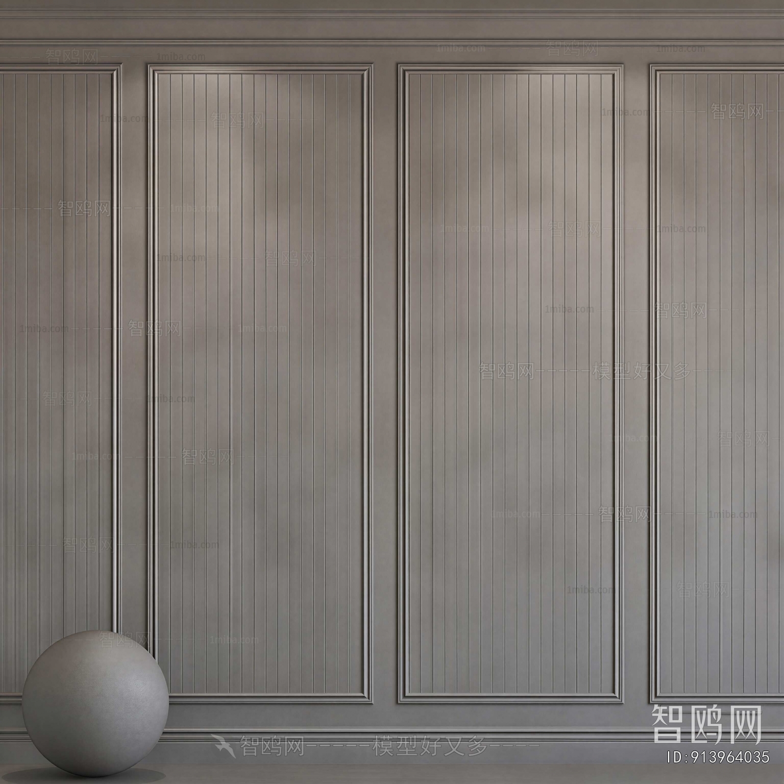 Simple European Style TV Wall
