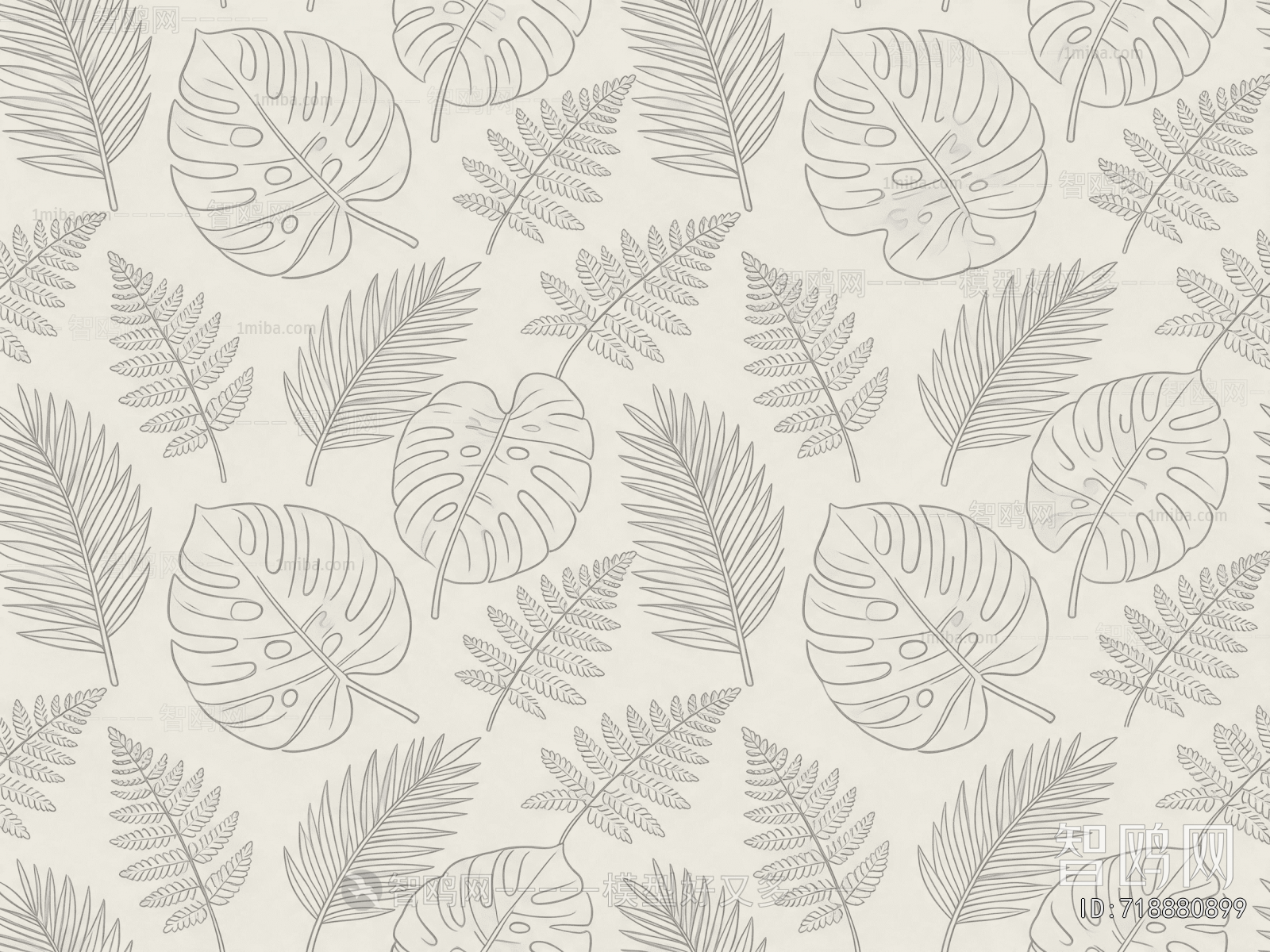 Animal And Plant Pattern Wallpaper