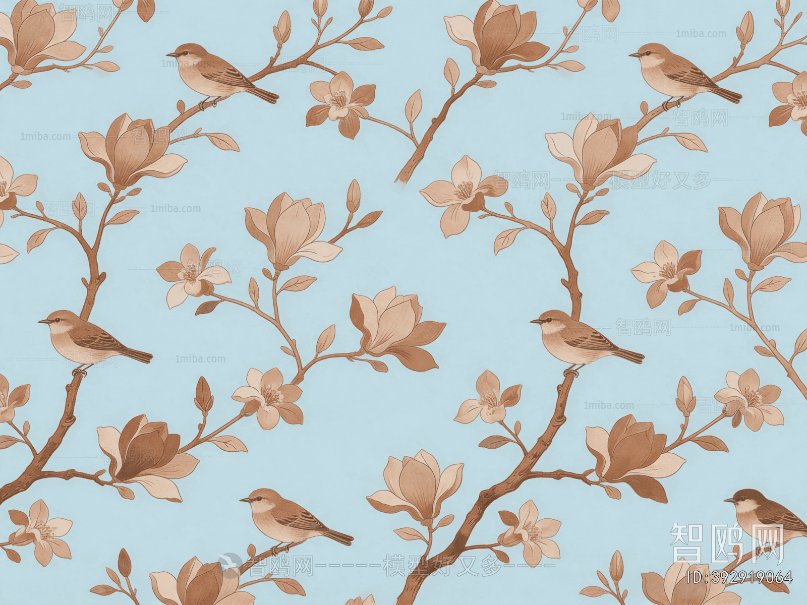Animal And Plant Pattern Wallpaper