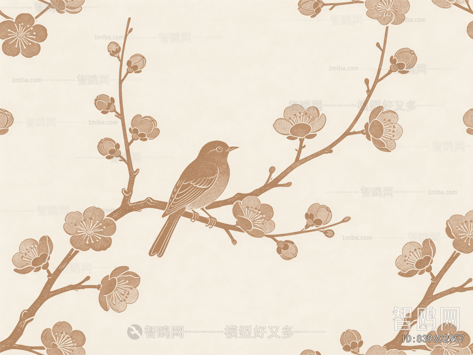 Animal And Plant Pattern Wallpaper