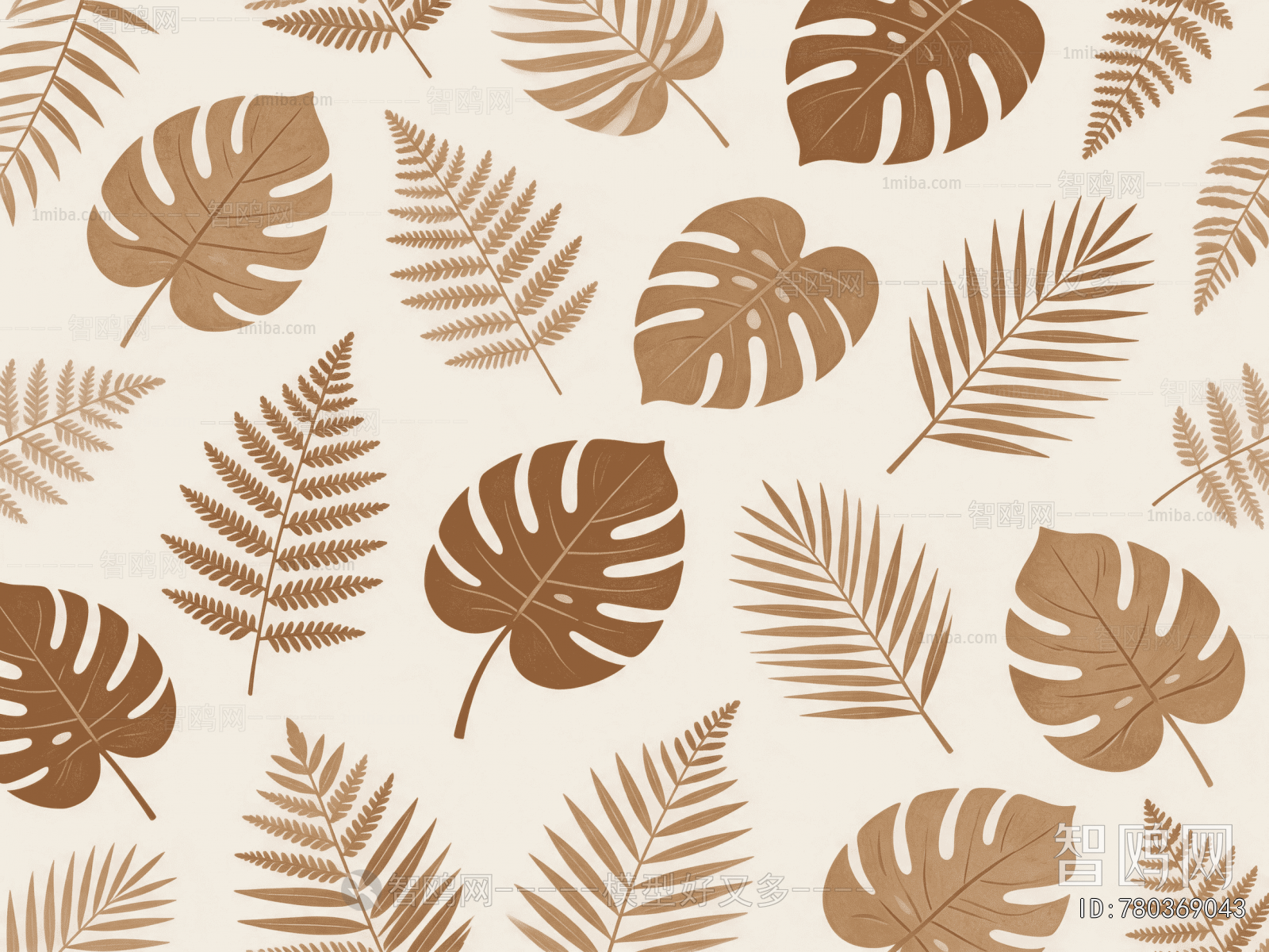 Animal And Plant Pattern Wallpaper