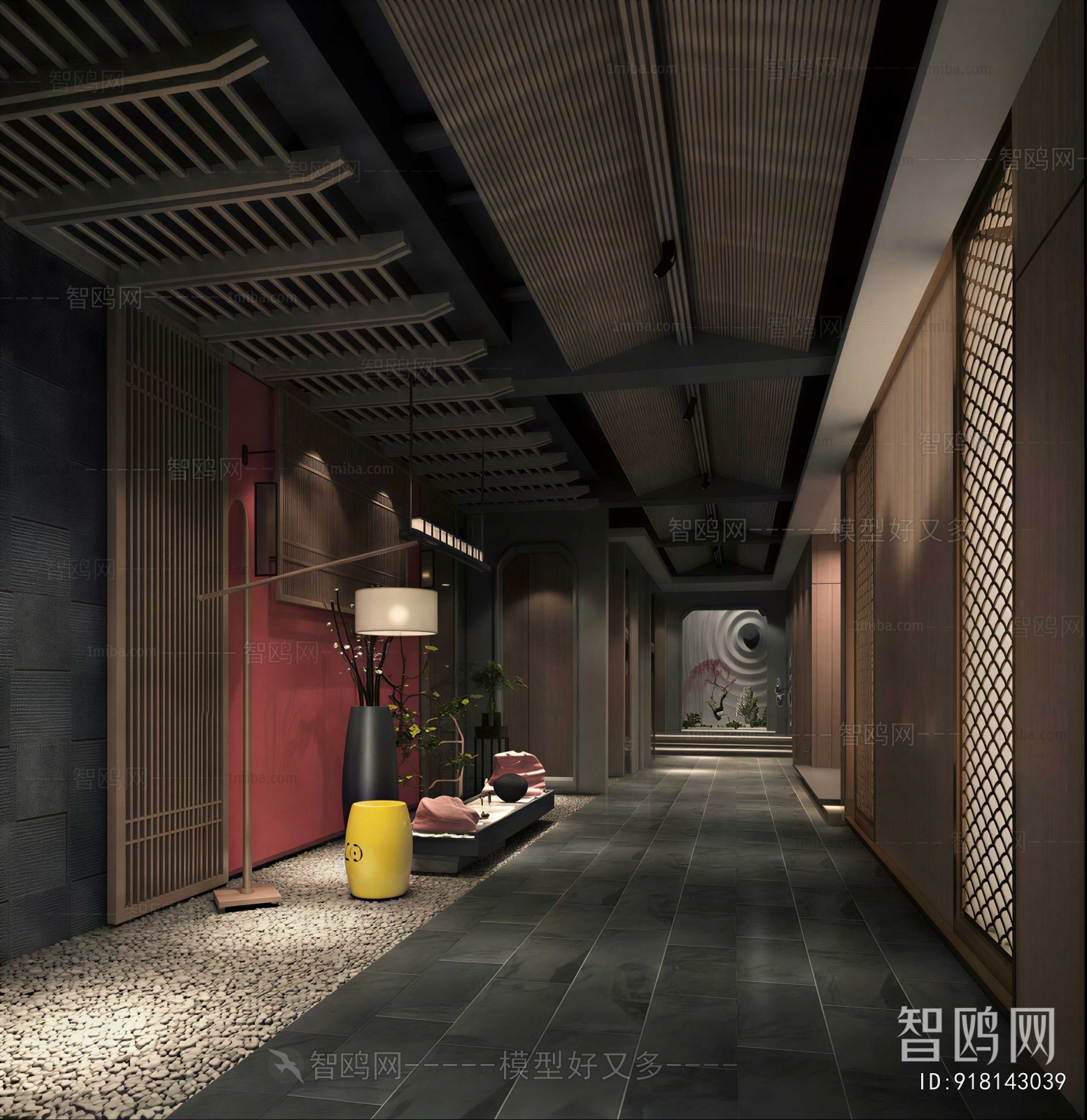 New Chinese Style Office Aisle