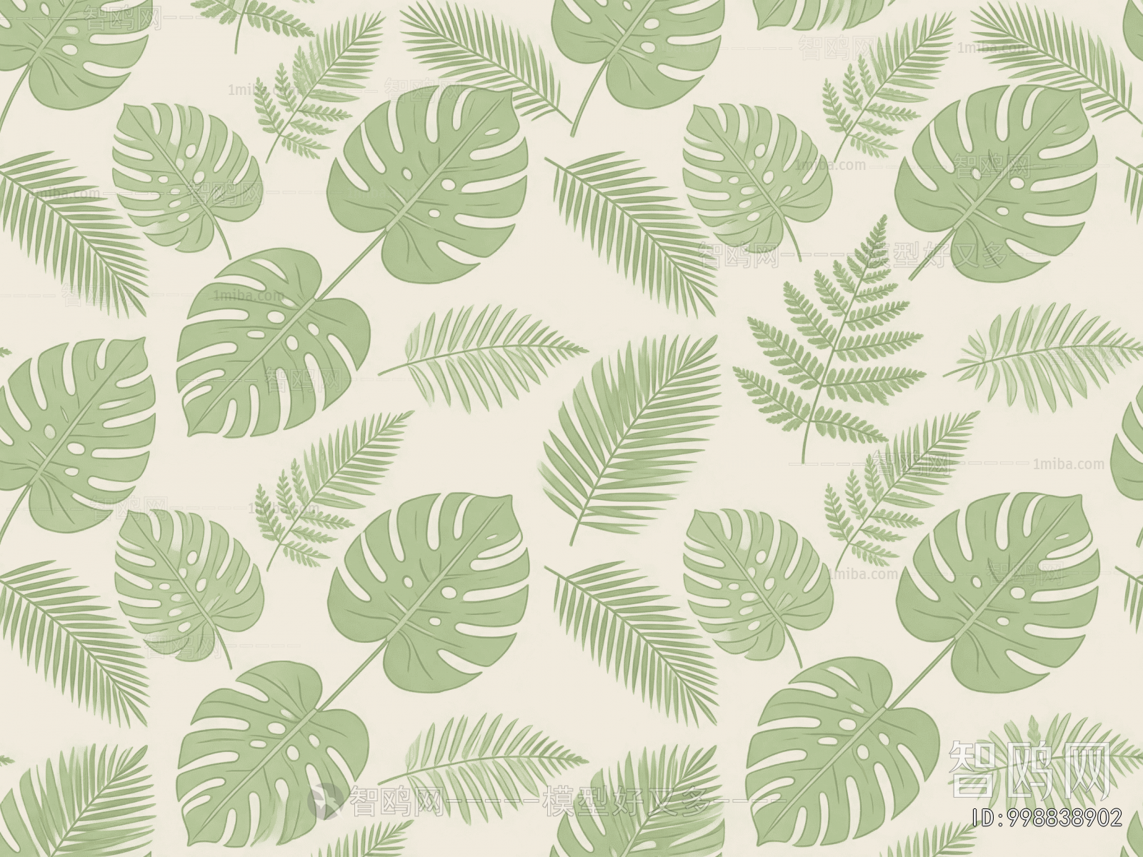 Animal And Plant Pattern Wallpaper