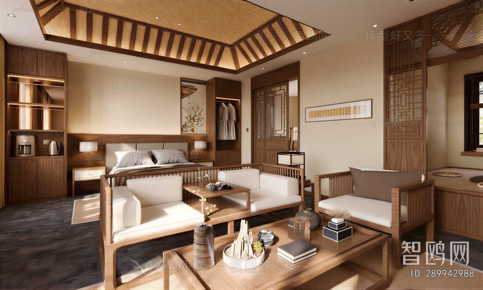 New Chinese Style Bedroom