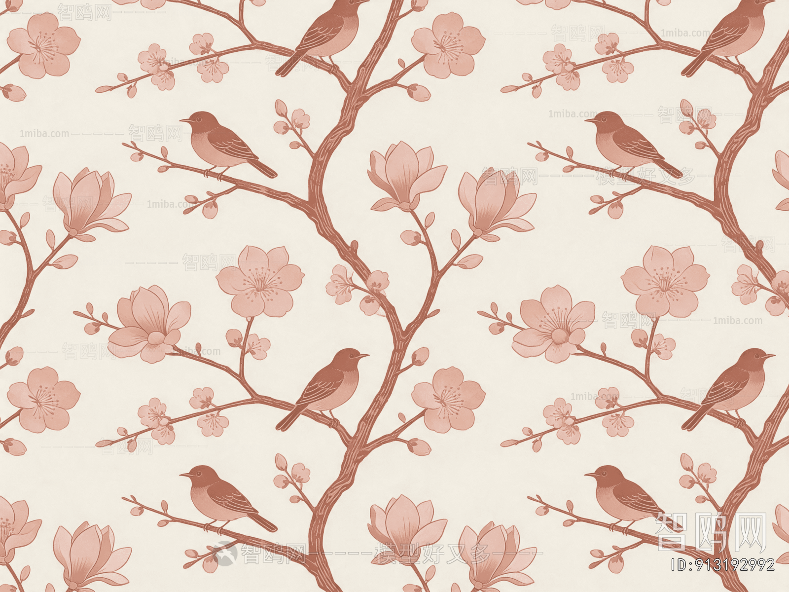 Animal And Plant Pattern Wallpaper