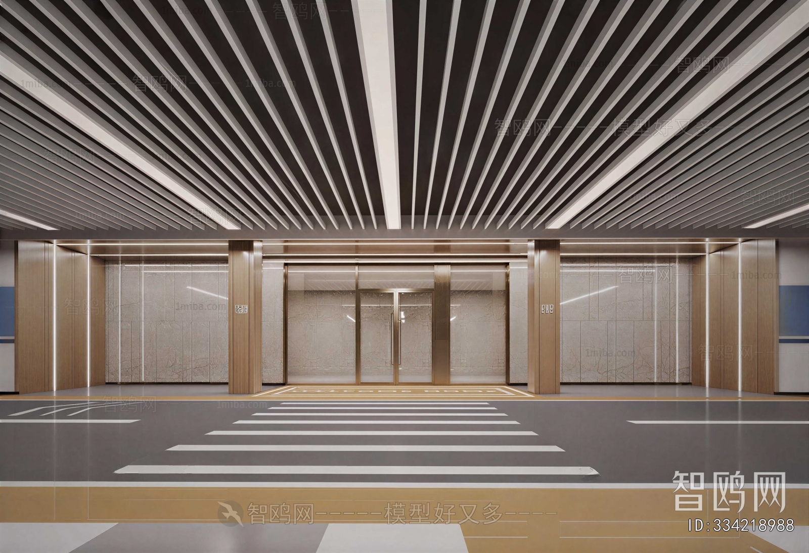 Modern Underground Parking Lot
