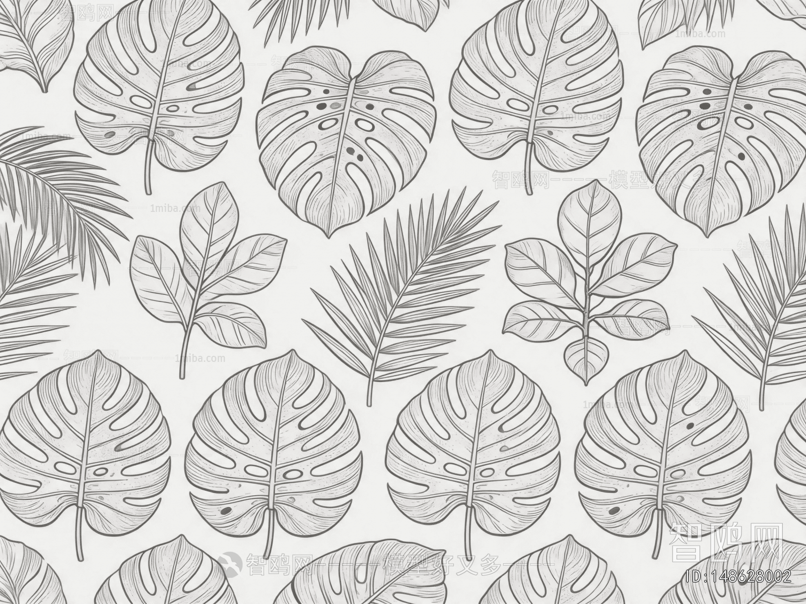 Animal And Plant Pattern Wallpaper