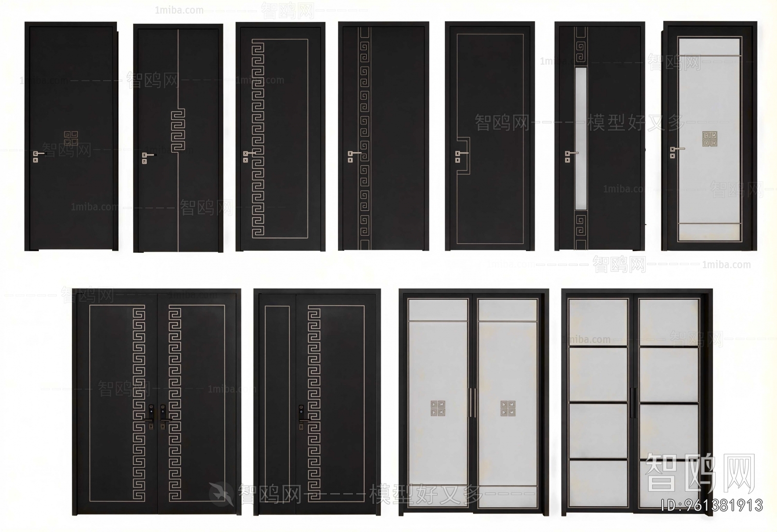 New Chinese Style Single Door