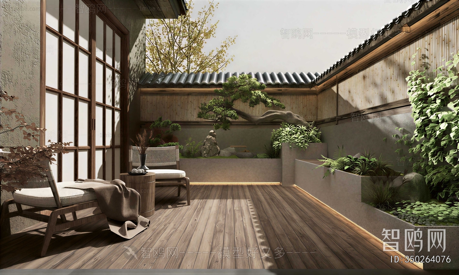 New Chinese Style Courtyard/landscape