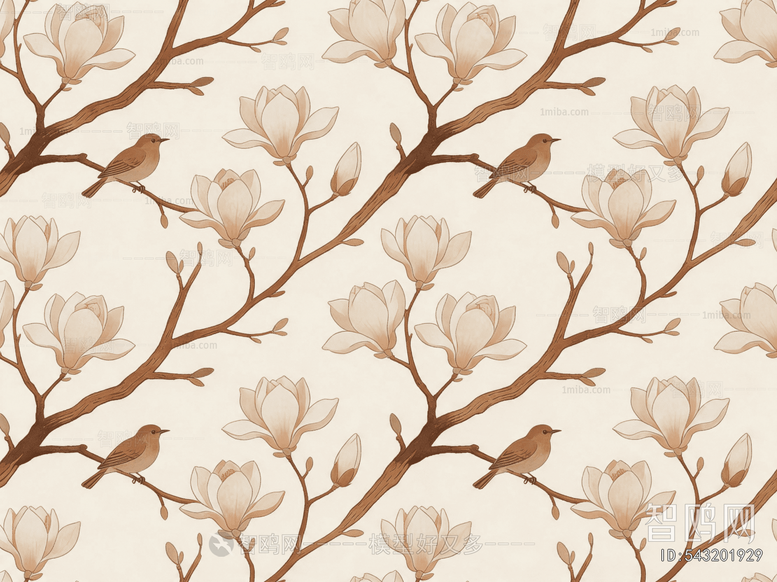 Animal And Plant Pattern Wallpaper
