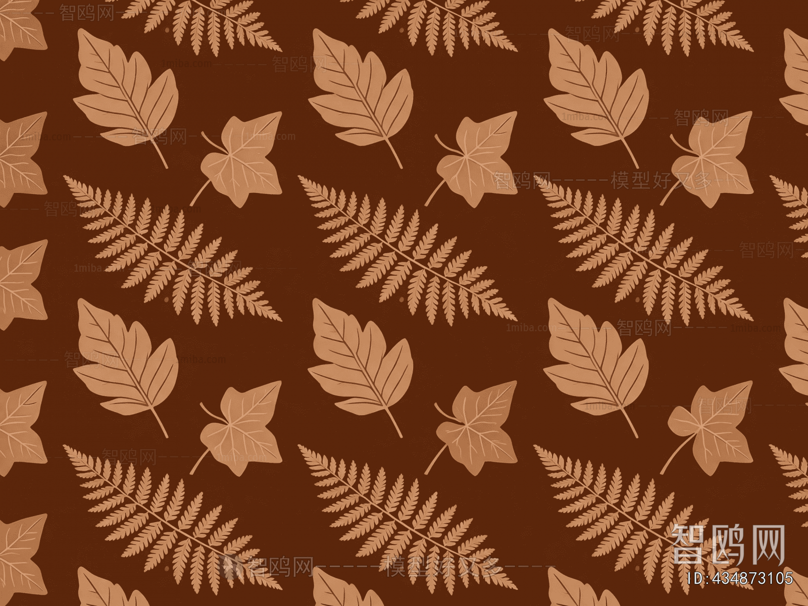 Animal And Plant Pattern Wallpaper