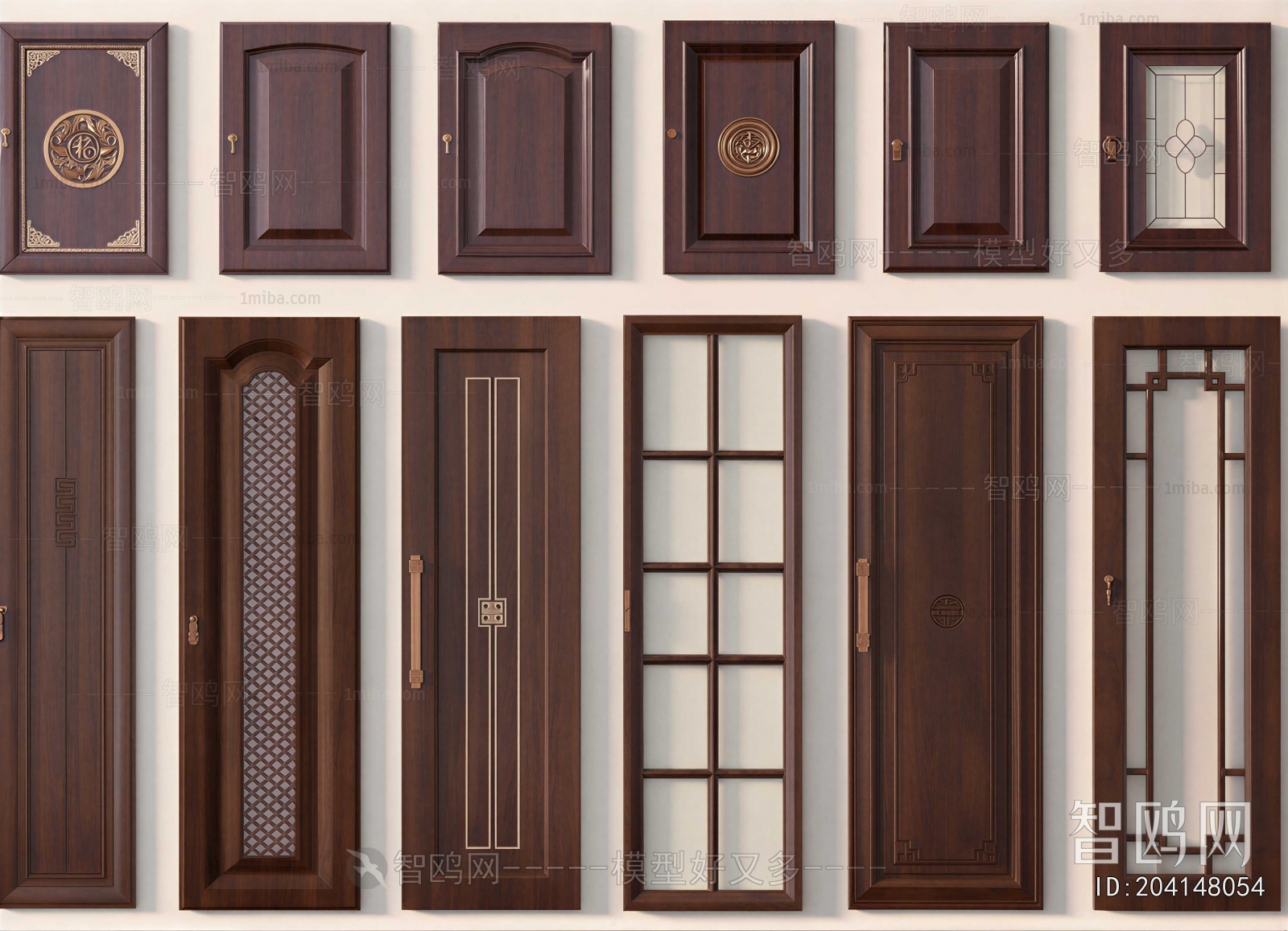 New Chinese Style Single Door