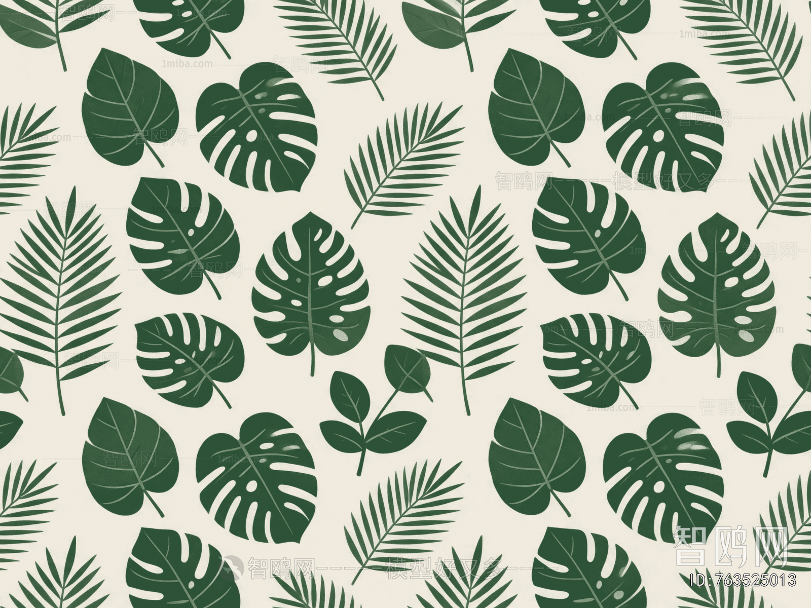 Animal And Plant Pattern Wallpaper